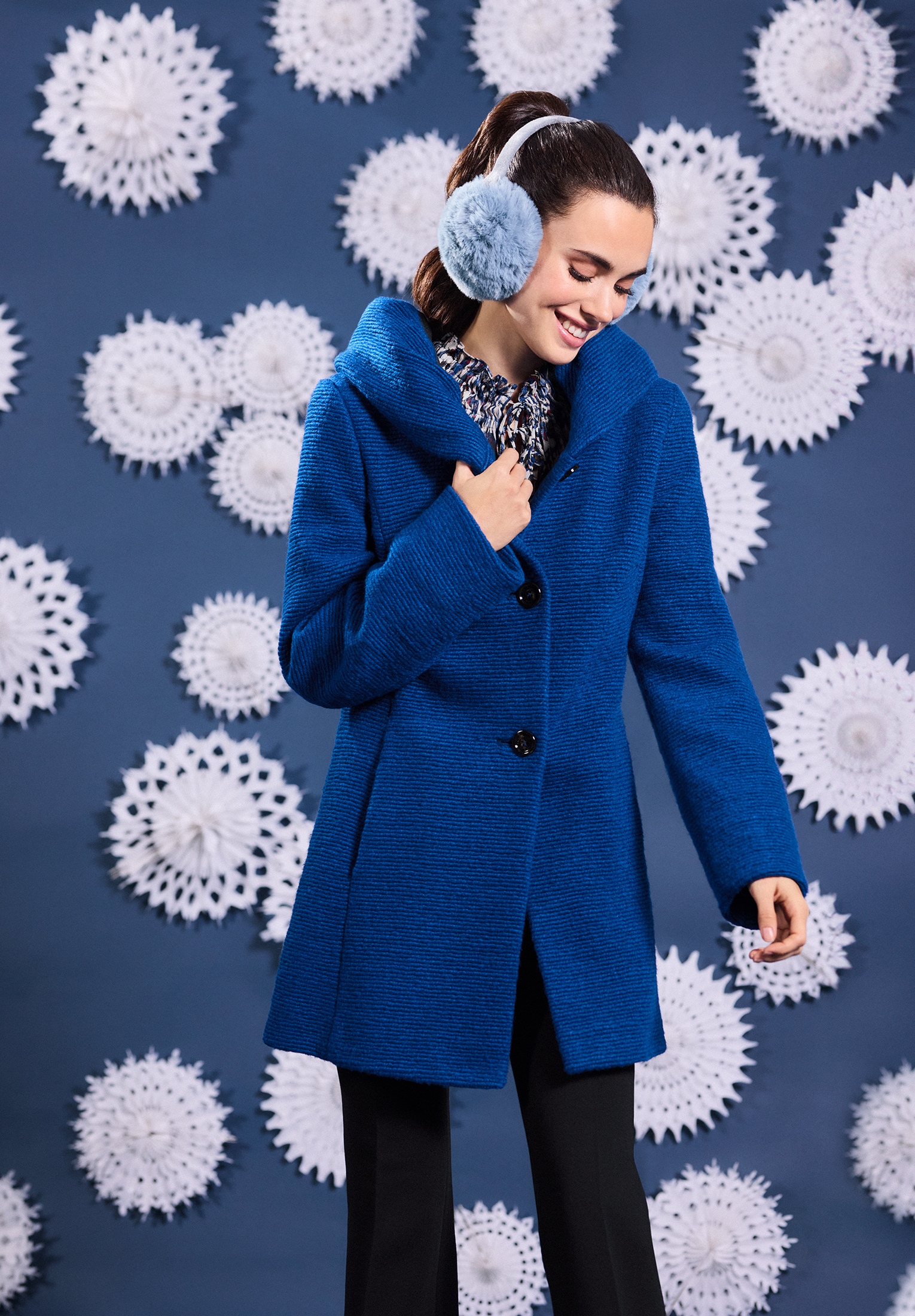 Amber & June Kurzjacke »Kurzmantel mit Kapuze«