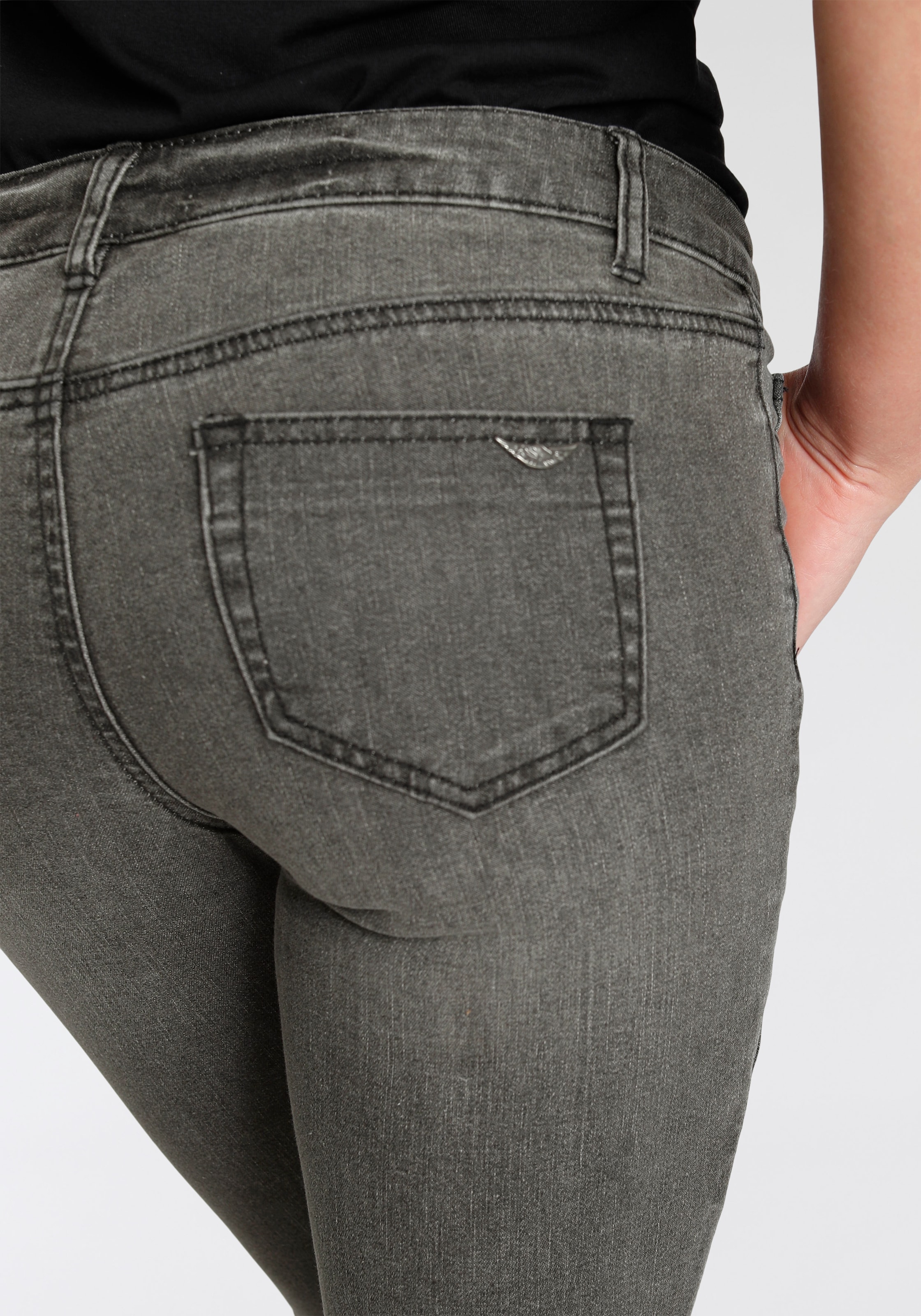 Arizona 7/8-Jeans »mit bei Low kaufen OTTO Waist Keileinsätzen«