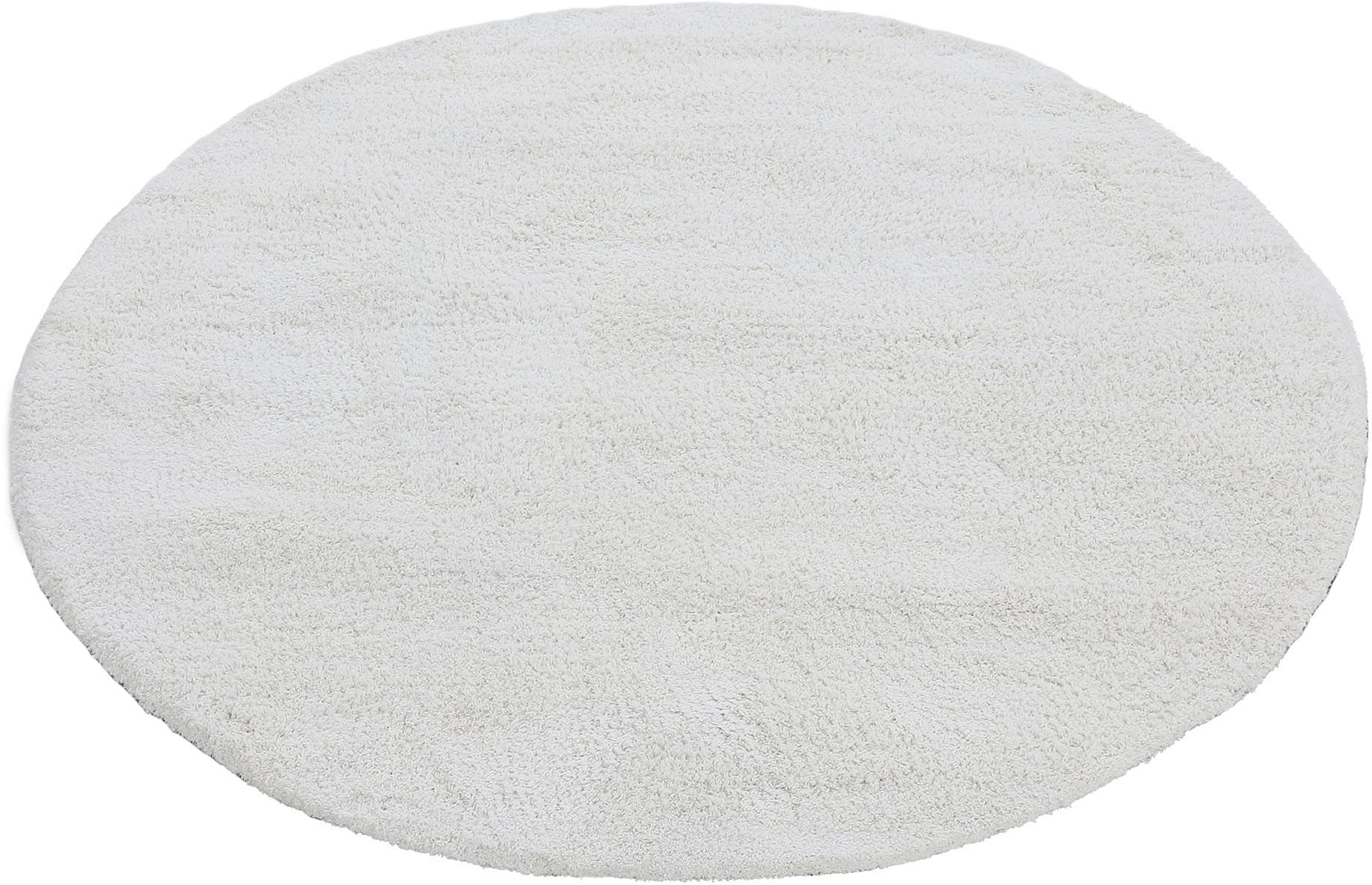 carpetfine Teppich »Silky«, rund, 20 mm Höhe, Shaggy, Langflor, uni, besonders weich, handarbeit