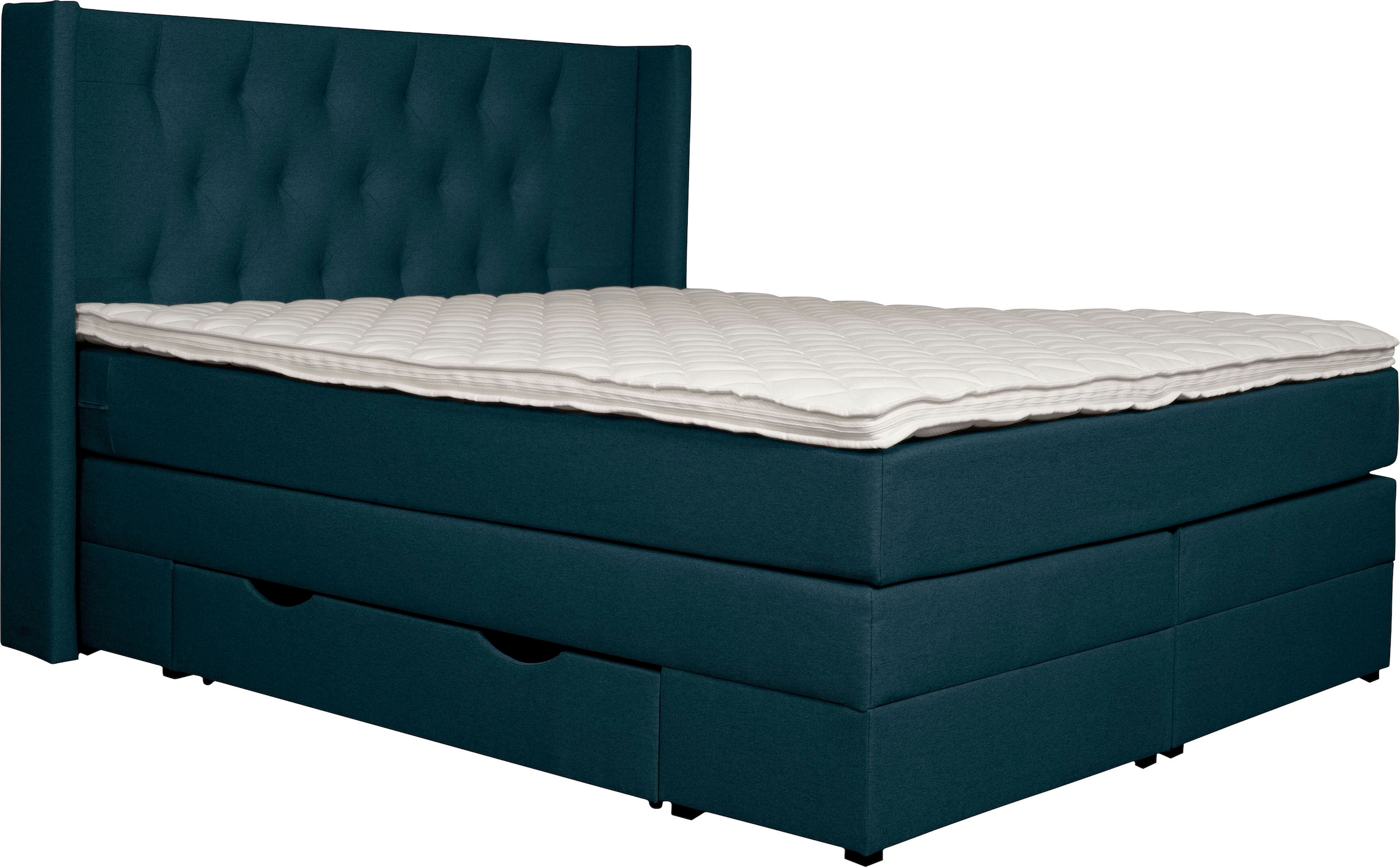 Home affaire Boxspringbett »Elegance« mit schöner Knopfheftung, in den Härtegraden H2 & H3, inkl. Schubladen