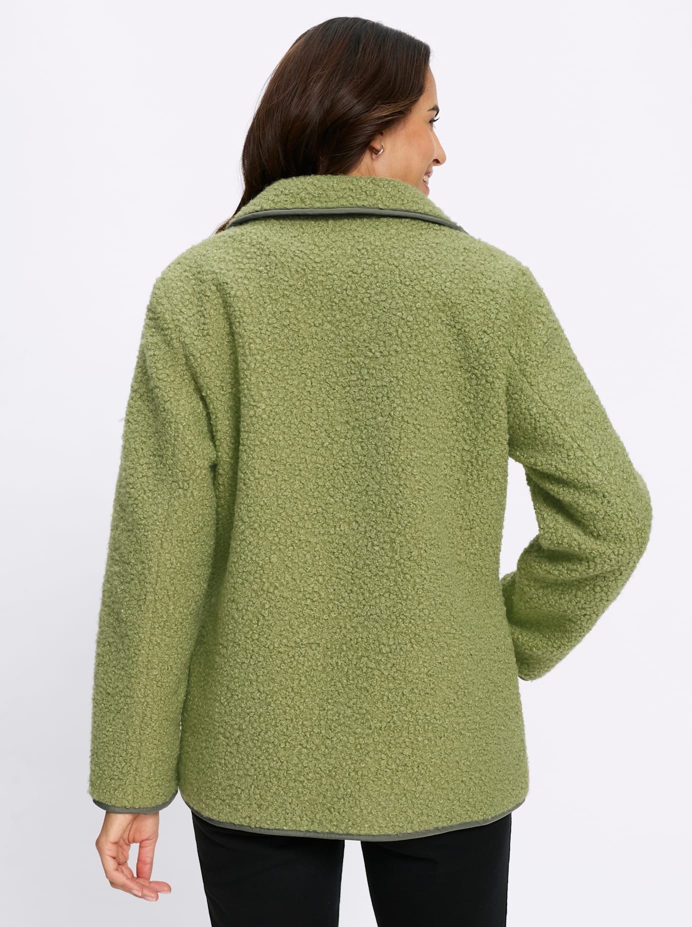 Inspirationen Bouclèjacke ohne Kapuze