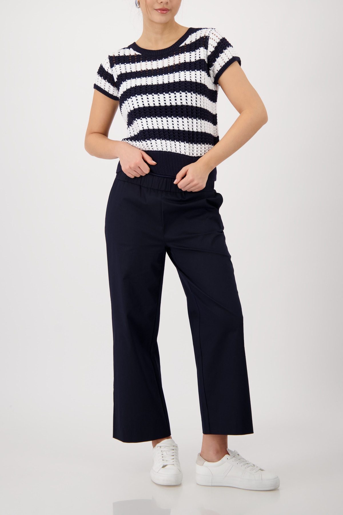 Monari Strickpullover Regular fit mit Ajour-Muster