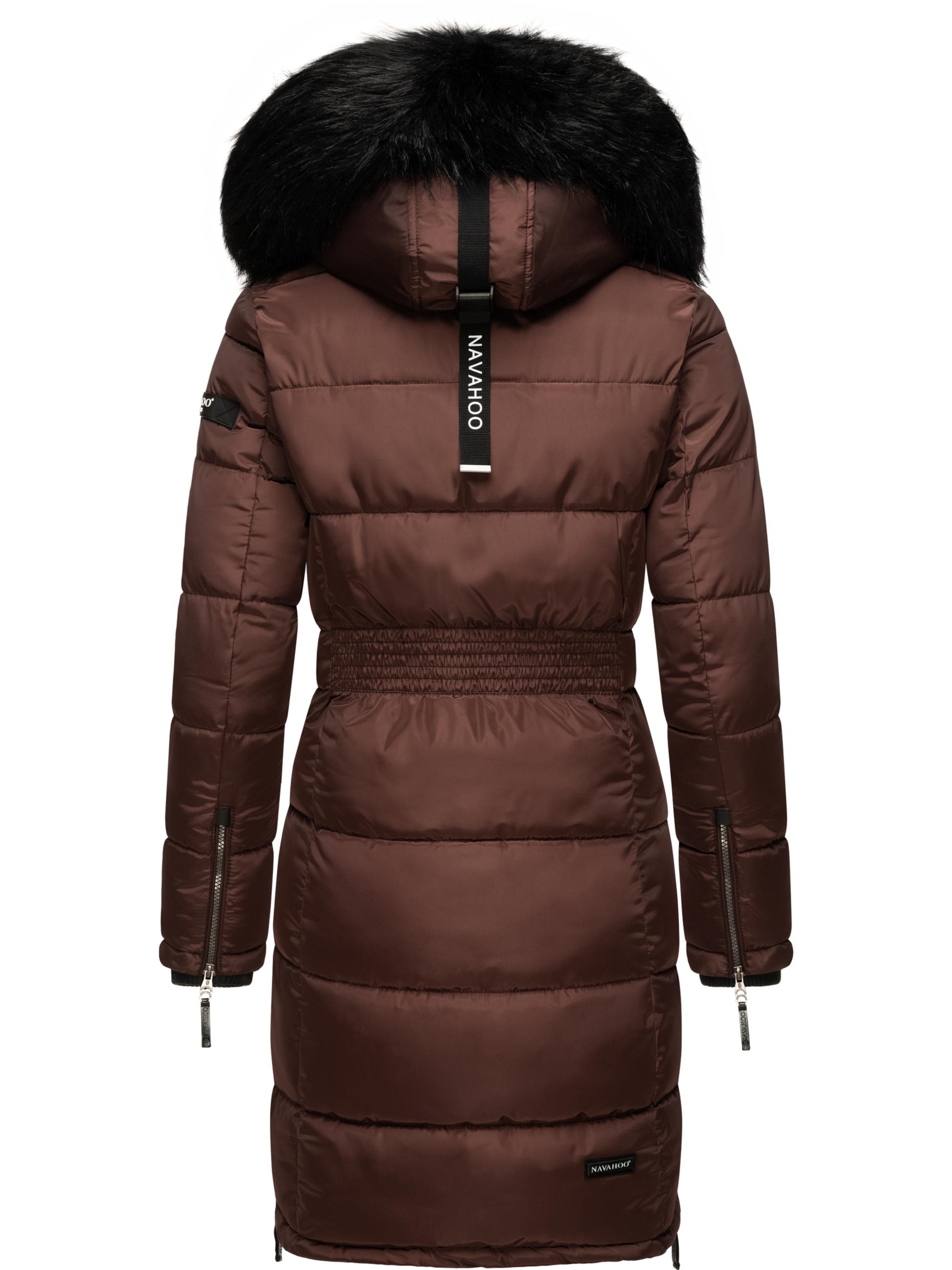 Navahoo Steppmantel »Steppmantel Sinja«, stylischer Winter Parka mit edlem Fellimitat