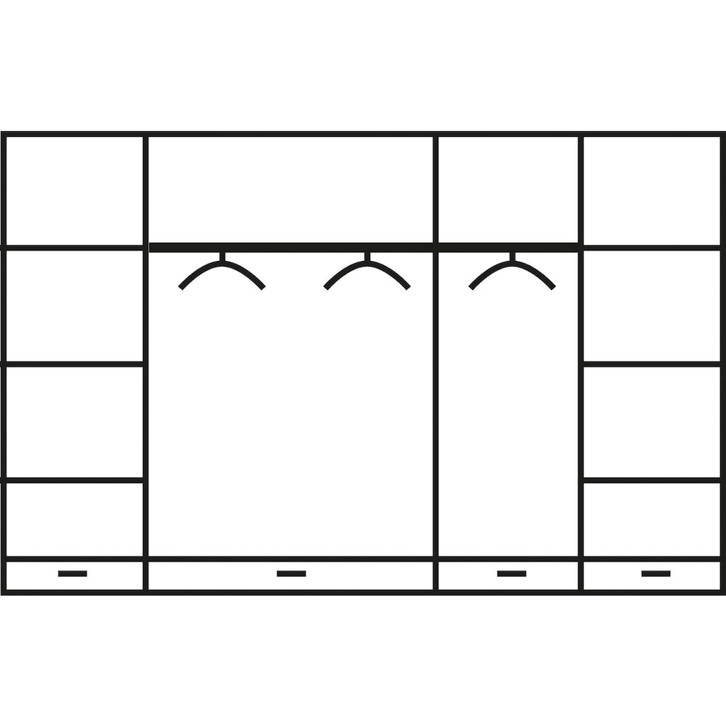 Home affaire Schlafzimmer-Set »Konrad«, (Set, 4 St.), mit 5-trg. Kleiderschrank, Bett 180/200 cm und 2 Nachttischen