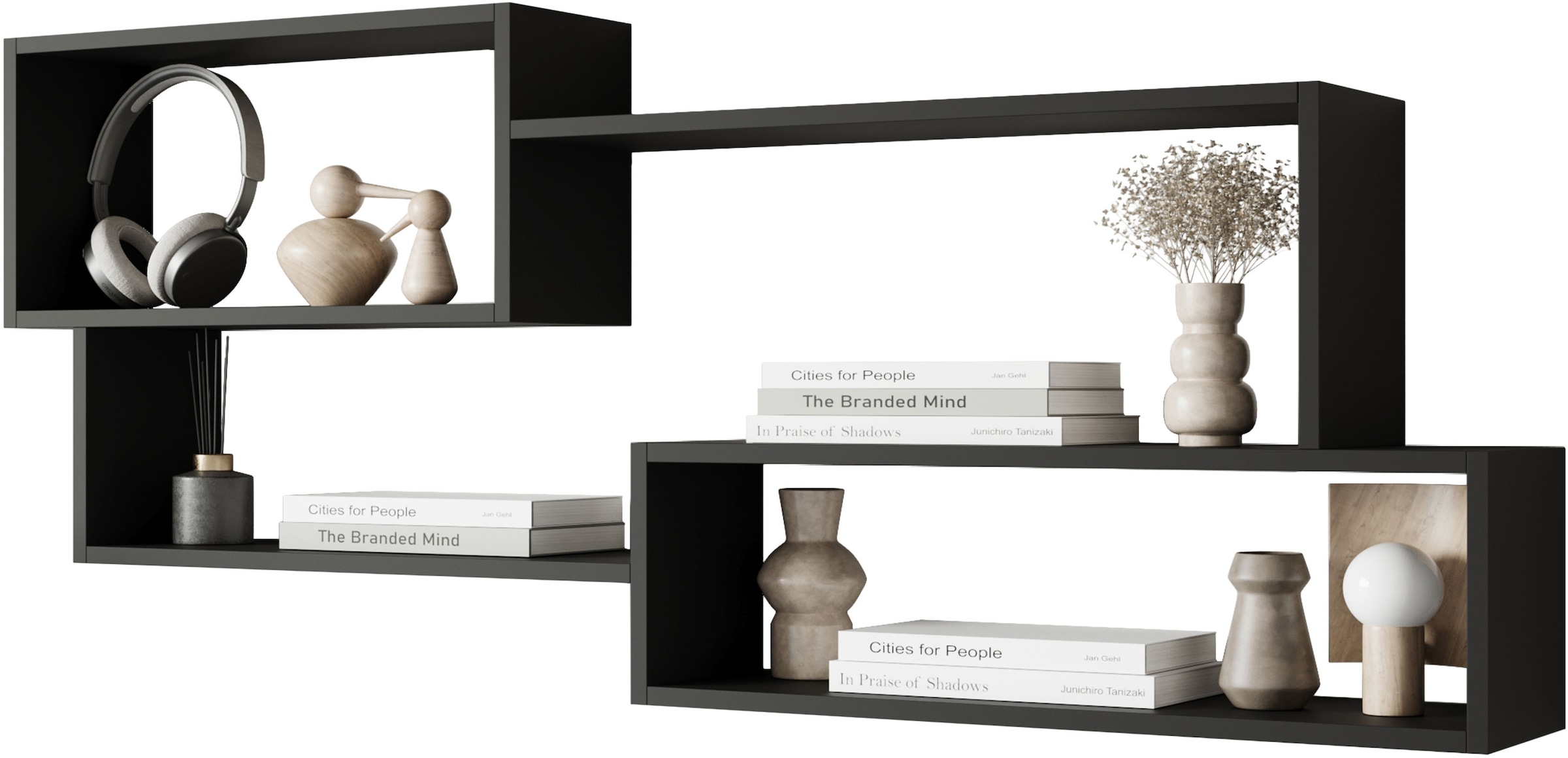 INOSIGN Wandboard »Wandregal Trio«, (1 St.), Ideal als Bücherregal, Dekoregal oder Ablage im Büro