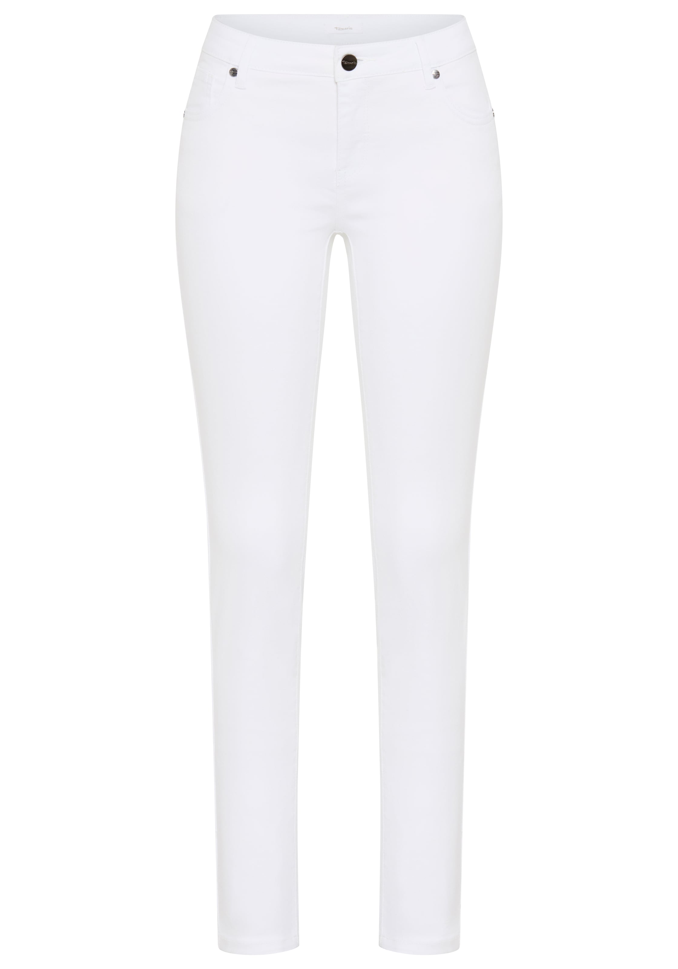 Tamaris Skinny-fit-Jeans schmale Beinweite, mit Gürtelschlaufenbund, mit Metallreißverschluss