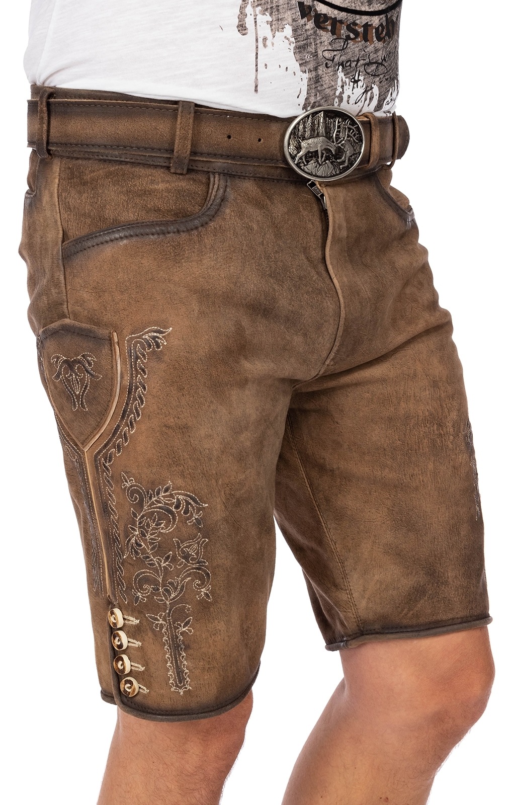 Gwandler Lederhose »Lederhose JONAS-gespeckt«