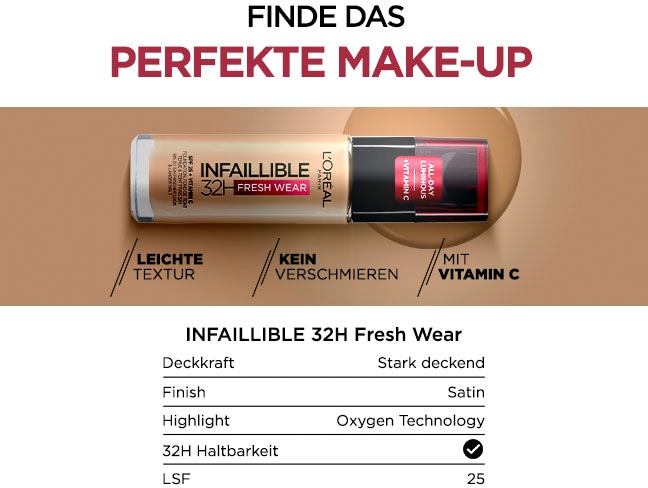 L'ORÉAL PARIS Concealer »INFAILLIBLE 24h MORE THAN CONCEALER« hohe Deckkraft, Alleskönner: Abdecken, Auffrischen, Konturieren