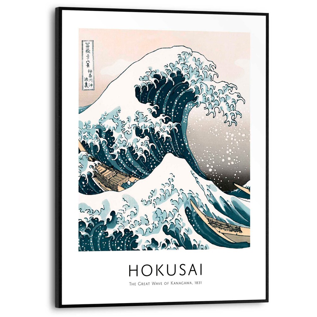 Reinders! Bild mit Rahmen »Die große Welle - Hokusai«