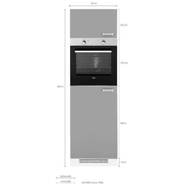 wiho Küchen Backofen/Kühlumbauschrank »Husum«, 60 cm breit bei OTTO