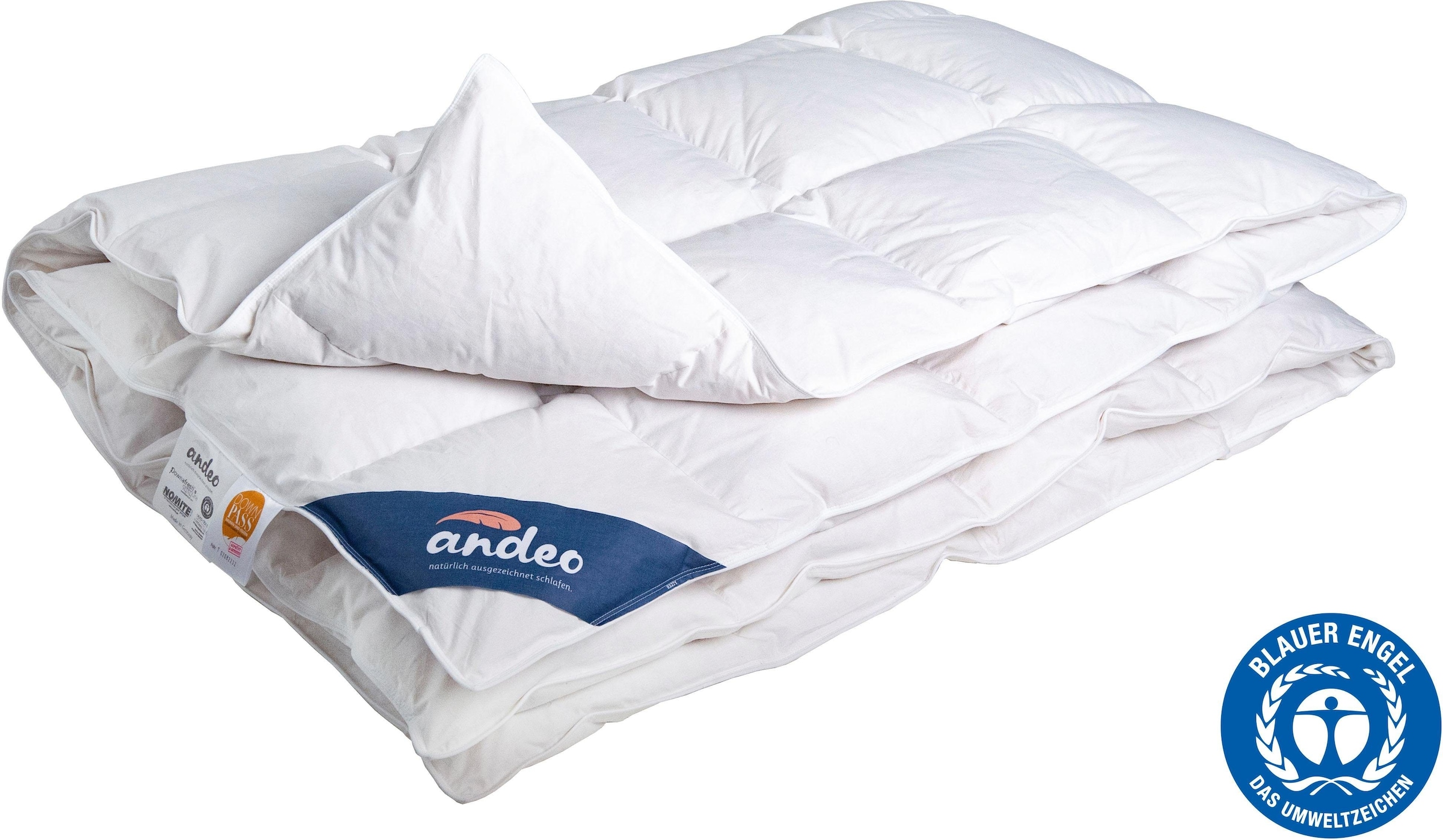 andeo Daunenbettdecke »ANDEO« normal Füllung 90% Daunen & 10% Federn 1 Stk. tlg. NATÜRLICH AUSGEZEICHNET SCHLAFEN