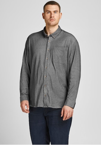 Jack & Jones PlusSize Langarmhemd »PIQUE MELANGE SHIRT«, bis Größe 6XL kaufen