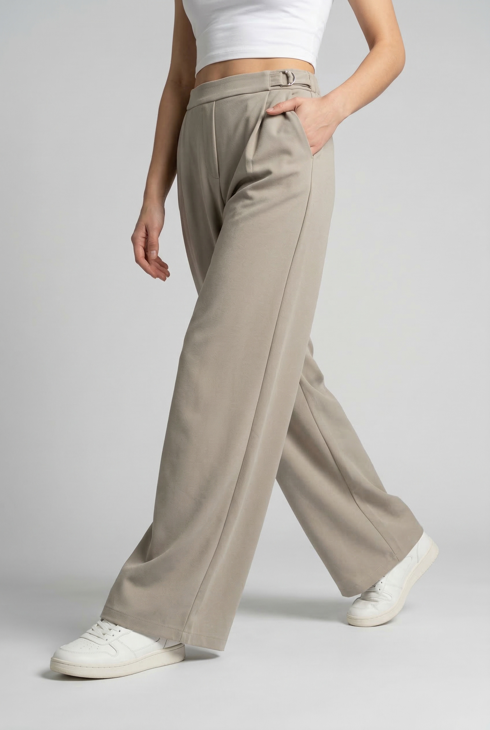 ONLY Anzughose »ONLSANIA LIFE WIDE BUCKLE PANT JRS«  Materialmix