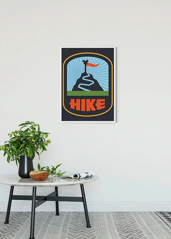 Komar Bild »Mickey Mouse Hike«, Disney, (1 St.), Wandbild zur Dekoration im Kinderzimmer - ohne Rahmen