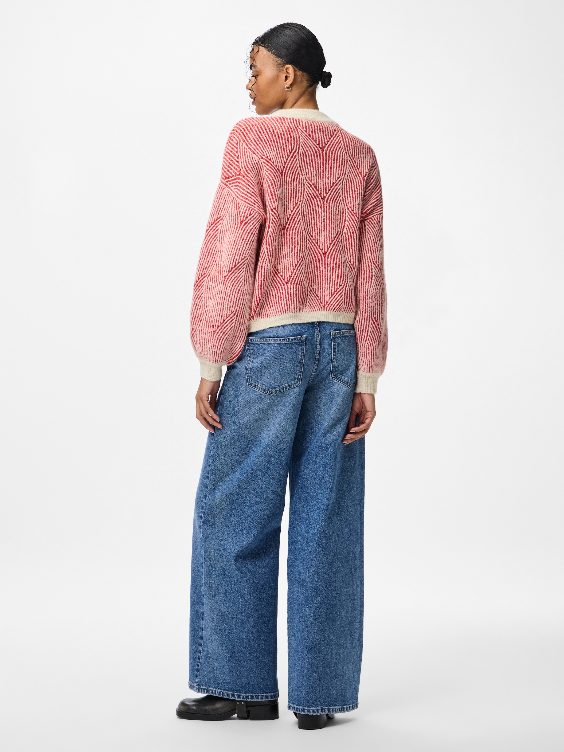 pieces Rundhalspullover »PCJENNA LS O-NECK KNIT NOOS BC«