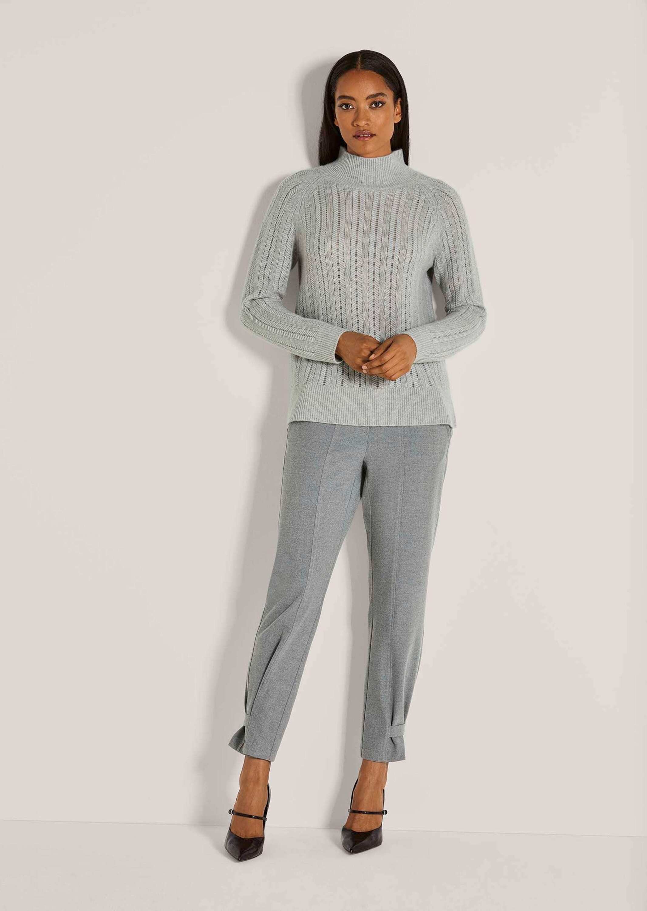 MADELEINE Longpullover »Kaschmirpullover Eleganter Strickpullover mit Zopf- und Ajour-Muster« Reines Kaschmir