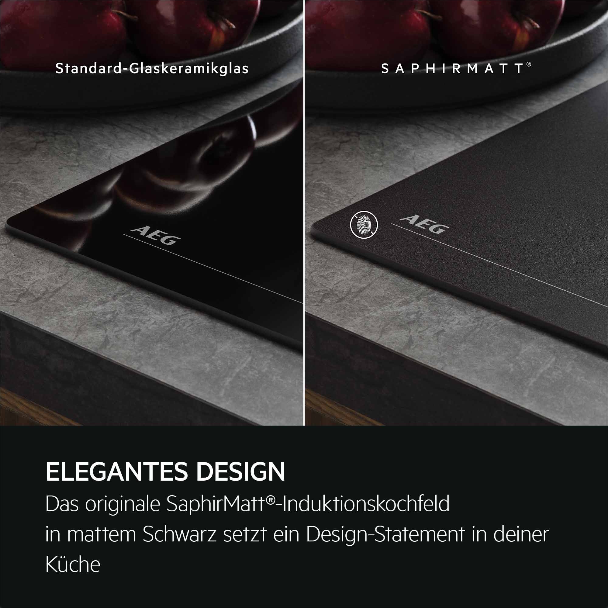 AEG Induktions-Kochfeld »TK85IM0FSZ« AEG SaphirMatt® 10× Kratzresistenz & Anti‑Fingerprint, Made in Germany