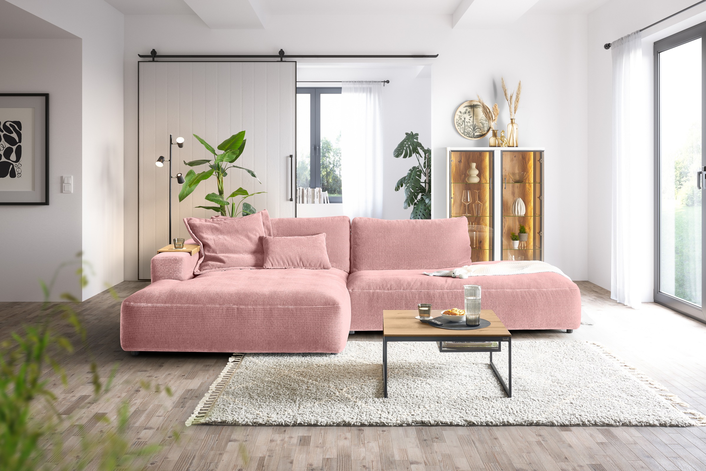 Musterring Ecksofa »Lucia« verschiedene Farben, großer Longchair mit Armlehne, B330 x T190 cm