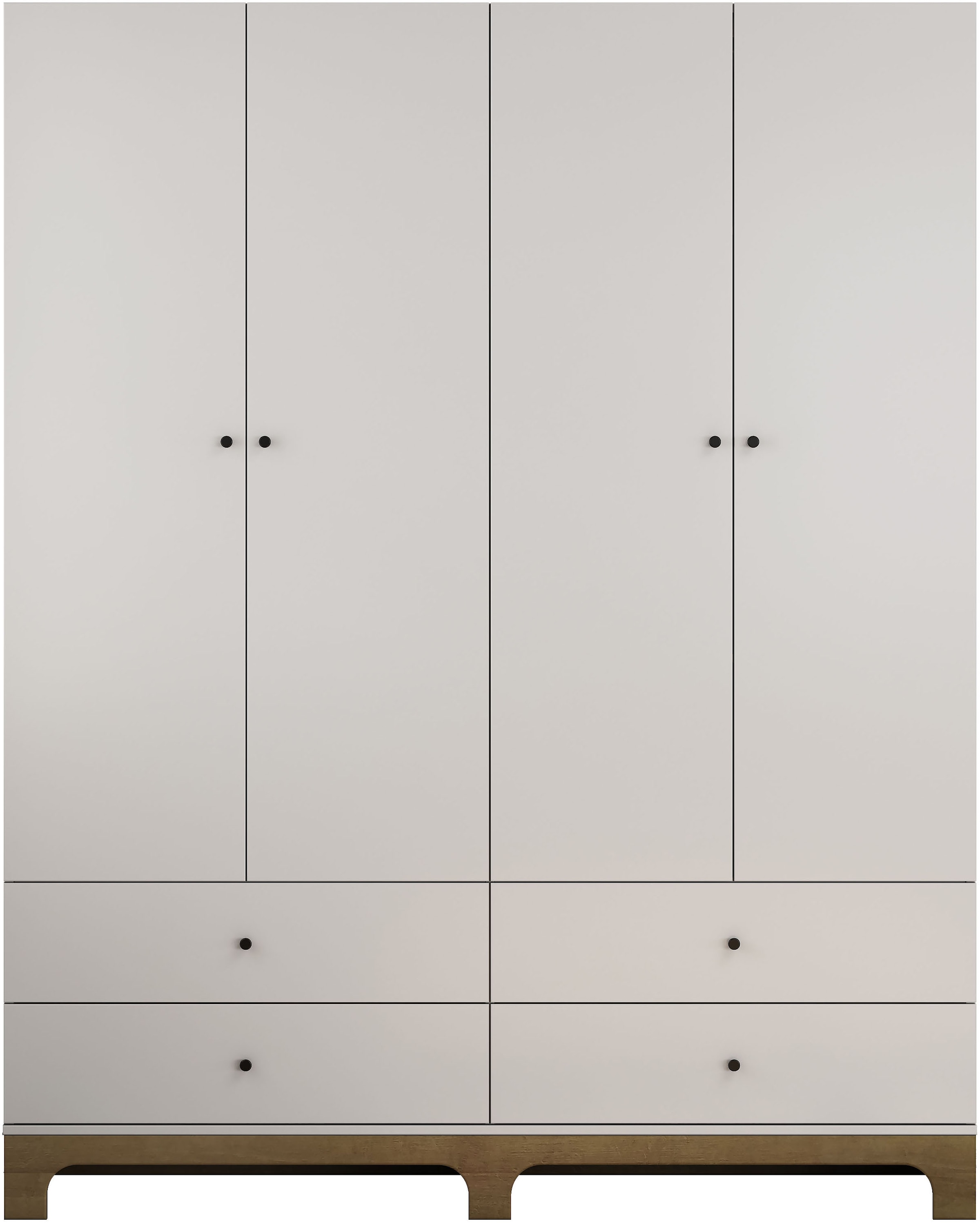 OTTO home Kleiderschrank »Oslo Schlafzimmerschrank Garderobe weiß Landhaus Bestseller« Schlafzimmerschrank mit 4 Türen und 4 Schubladen, Breite 160cm