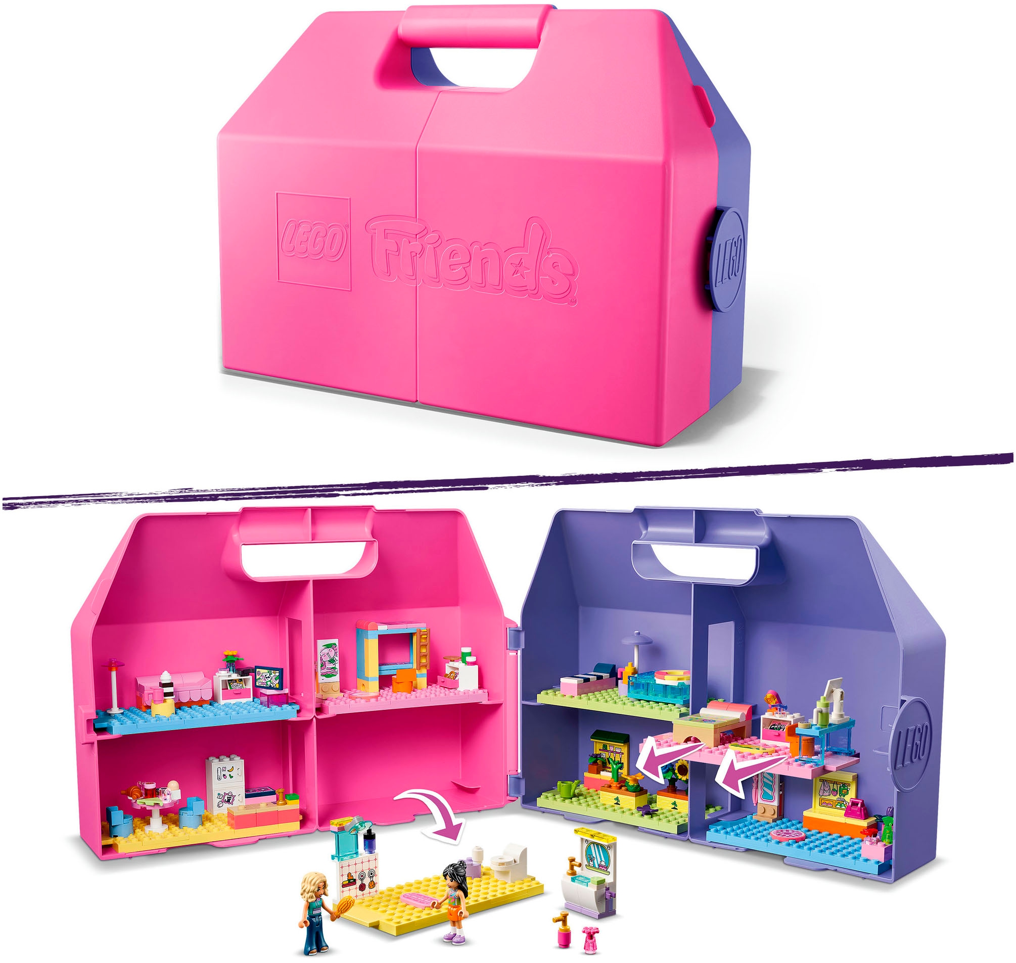 LEGO® Konstruktionsspielsteine »Kreativer Puppenhauskoffer (42697), LEGO Friends« Made in Europe