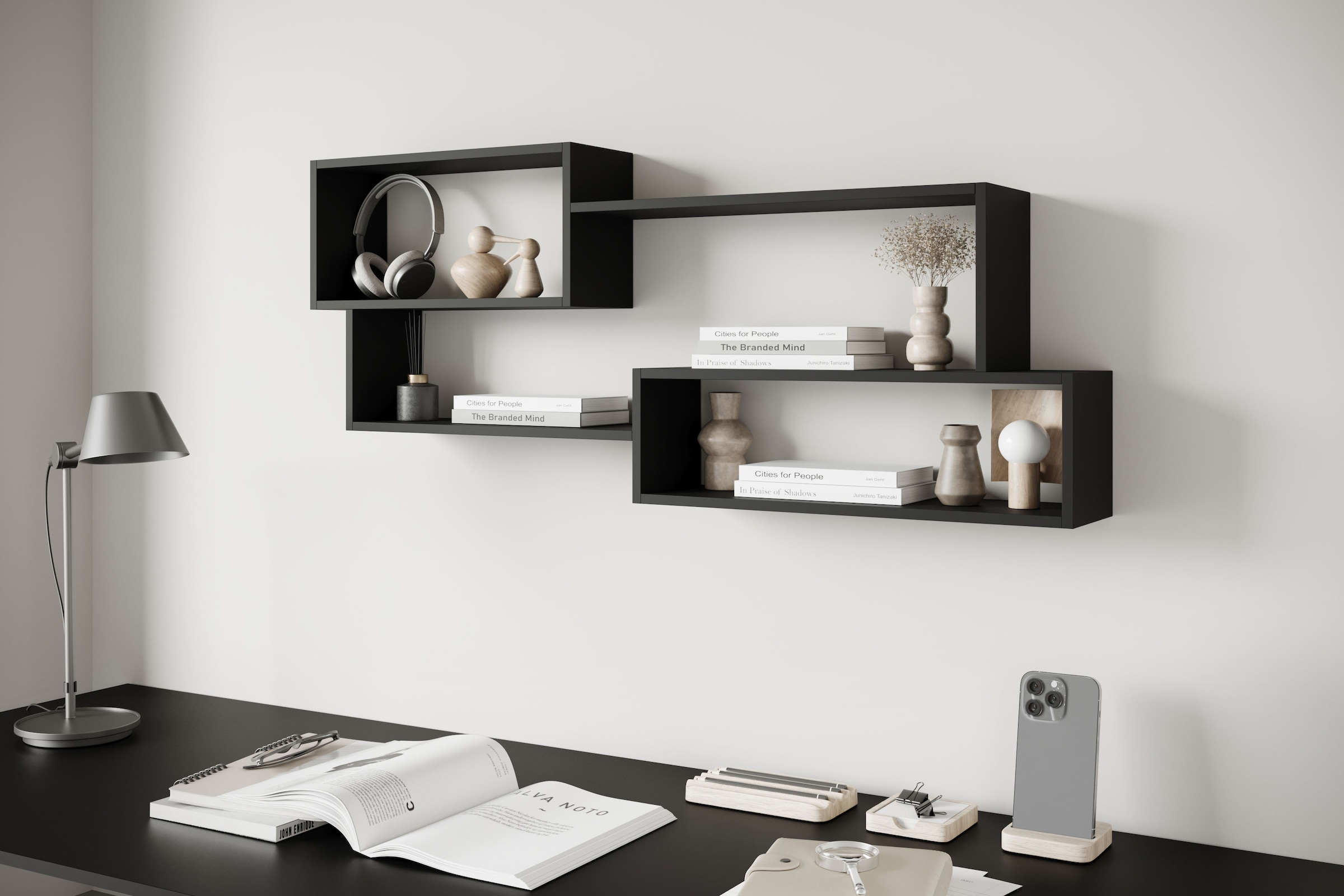 INOSIGN Wandboard »Wandregal Trio«, (1 St.), Ideal als Bücherregal, Dekoregal oder Ablage im Büro