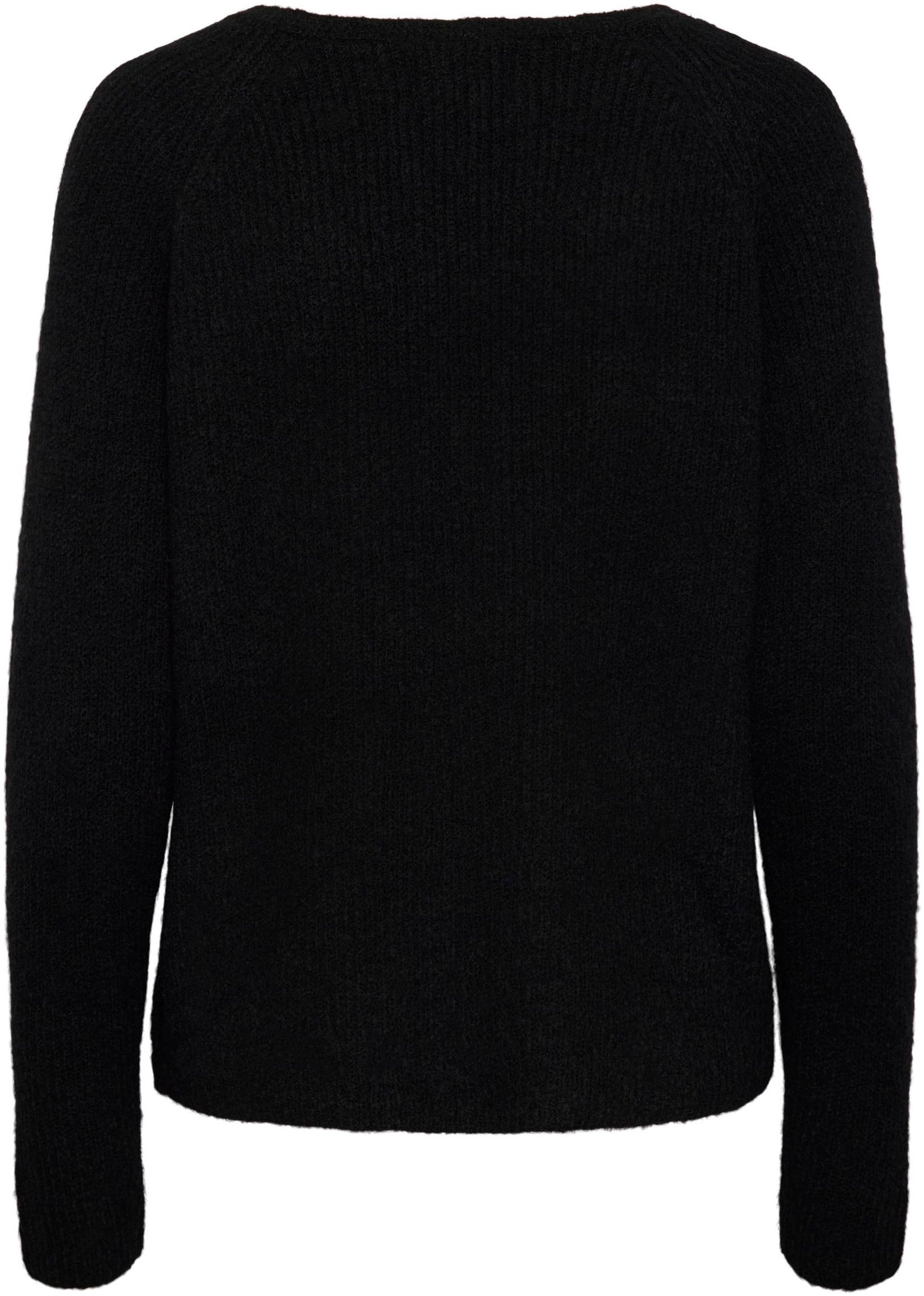 pieces V-Ausschnitt-Pullover »PCELLEN LS V-NECK KNIT NOOS BC«, mit Wolle