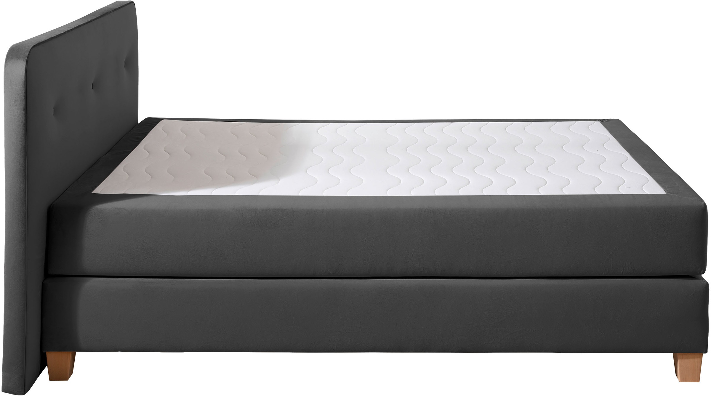 Home affaire Boxspringbett »Fargo«, inkl. Topper, in 3 Matratzenarten, in Samt- oder Strukturstoff
