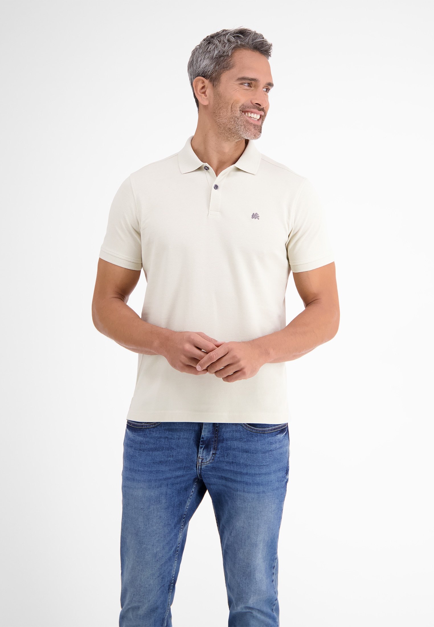 T-Shirt »LERROS Piqué-Poloshirt, unifarben«