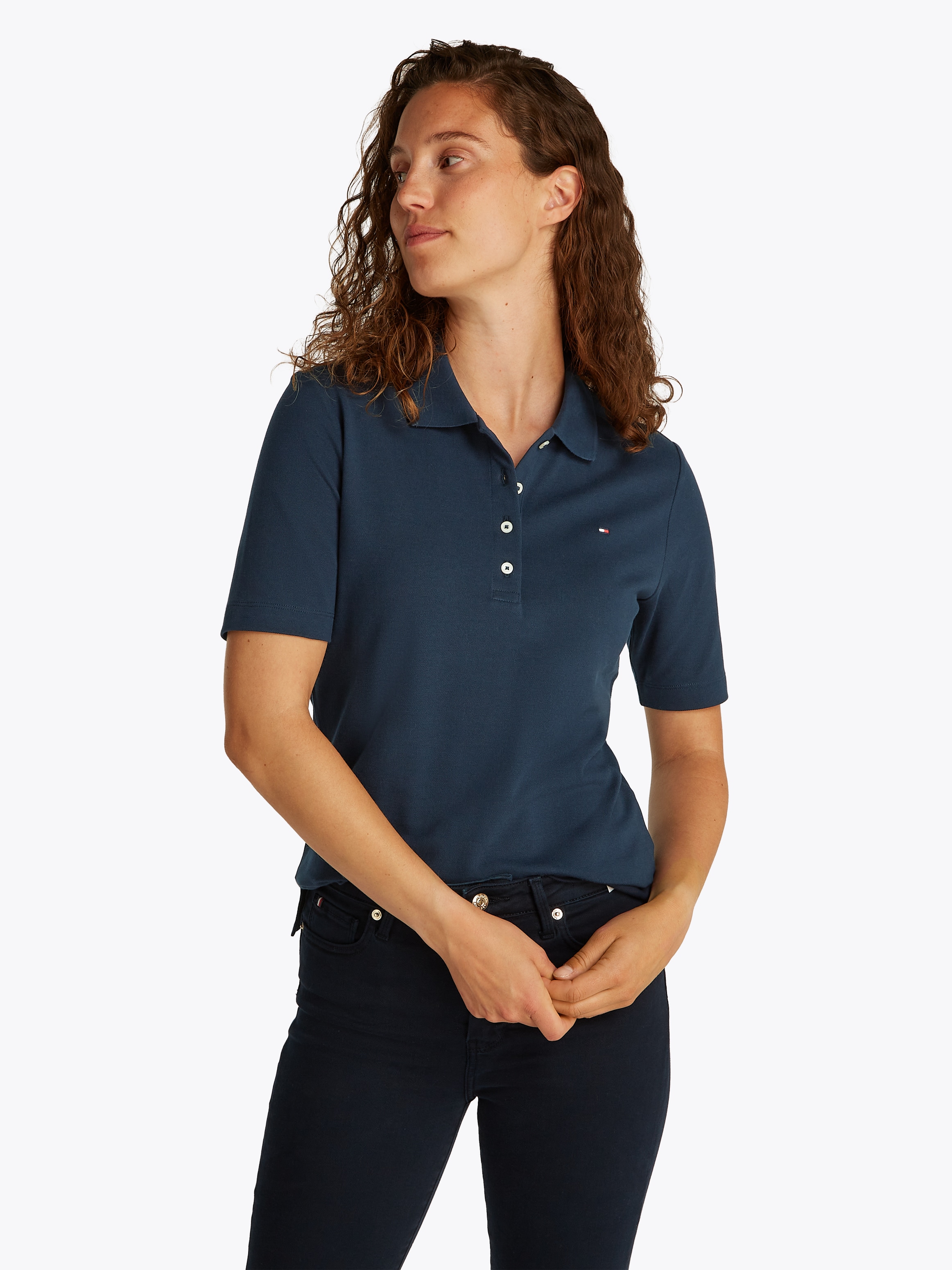 Tommy Hilfiger Poloshirt »Regular Fit Pique Premium Polo« Baumwollmischung, regular fit