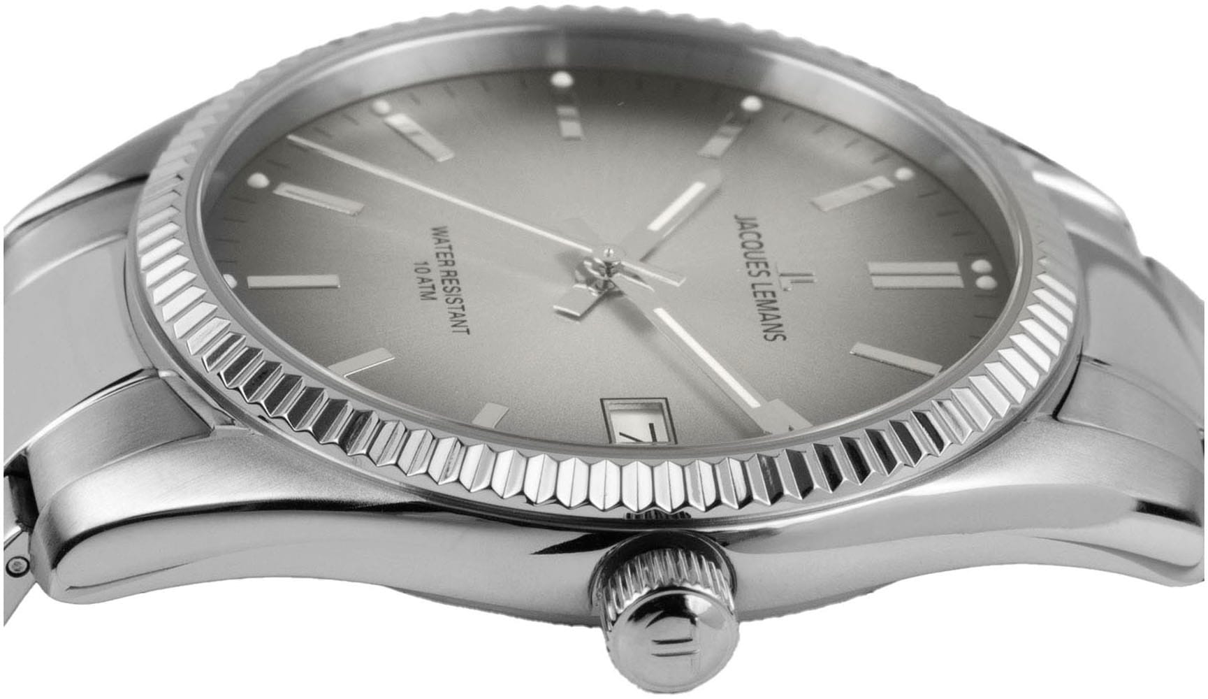Jacques Lemans Quarzuhr »Derby«, Armbanduhr,Herrenuhr,Damenuhr,Edelstahlarmband,bis 10 bar wasserd.