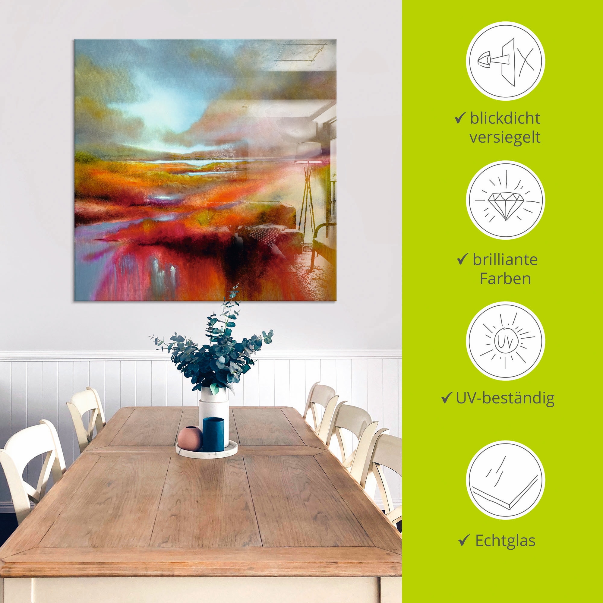 Artland Glasbild »Ein perfekter Tag I« Berge 1 Stk. tlg. in verschiedenen Größen