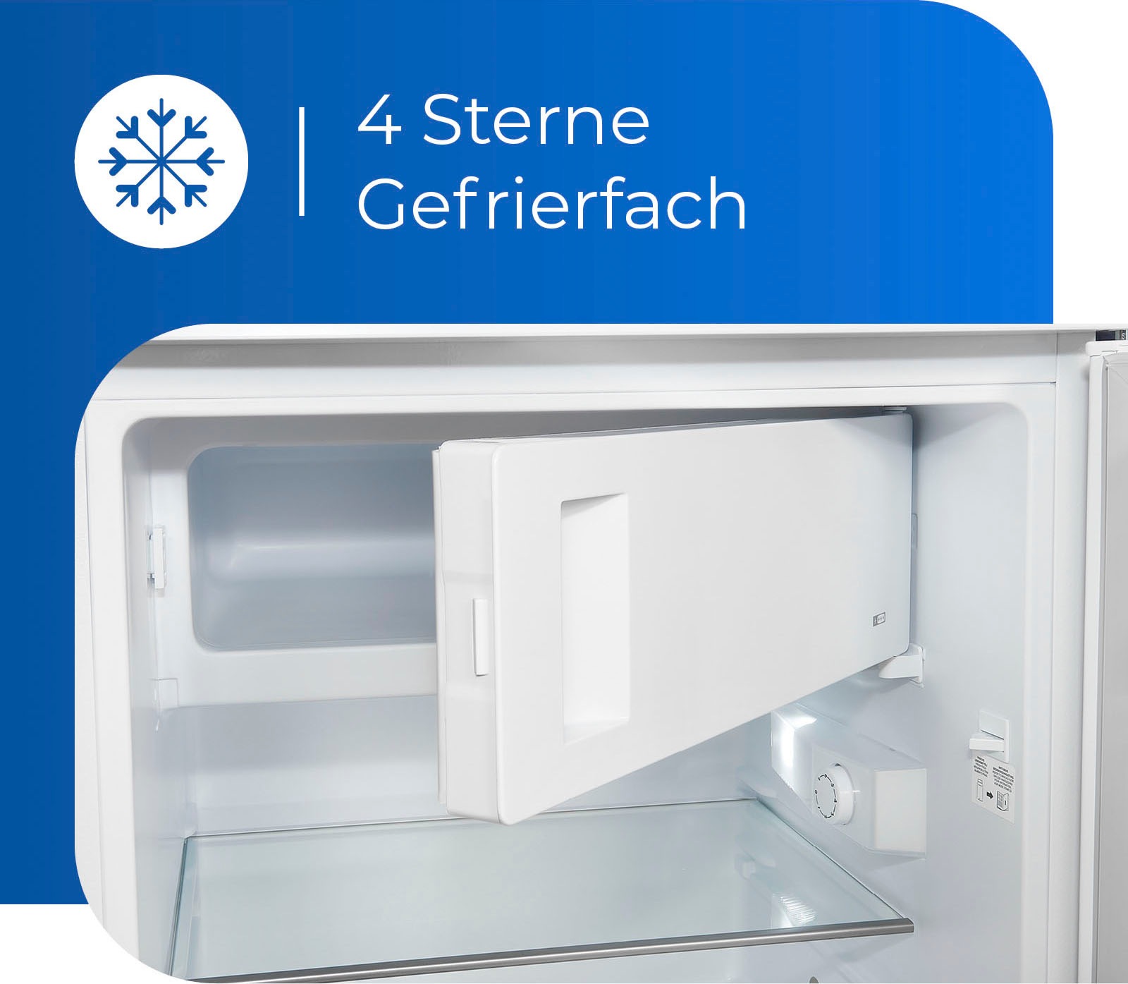 exquisit Kühlschrank »KS16-4-H-010D«, KS16-4-H-010D weiss, 85 cm hoch, 56 cm breit