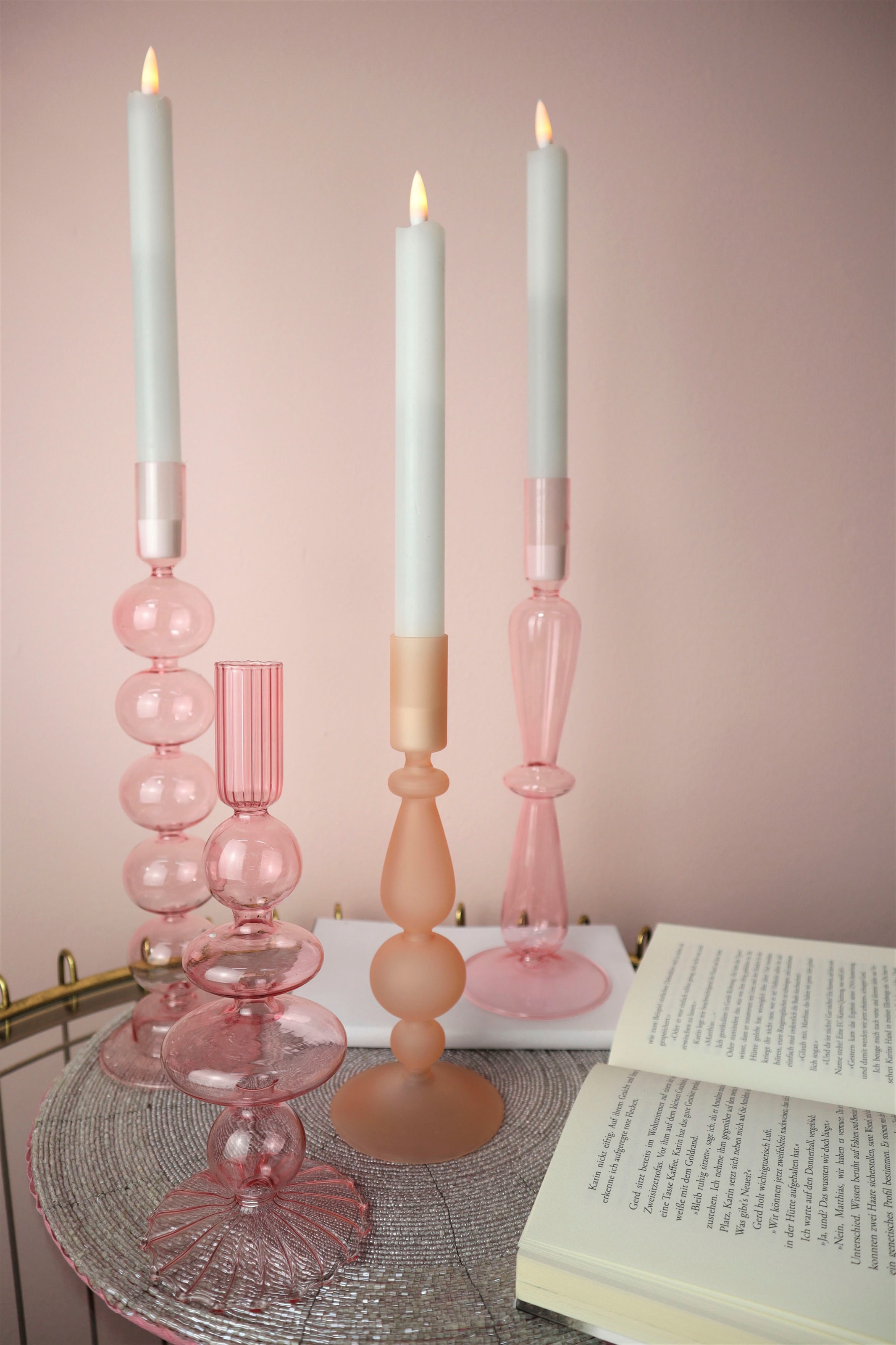 AM Design Kerzenleuchter (Set, 30 aus 2 OTTO ca. im Höhe cm kaufen St.), Shop »Stabkerzenhalter Glas«, Online