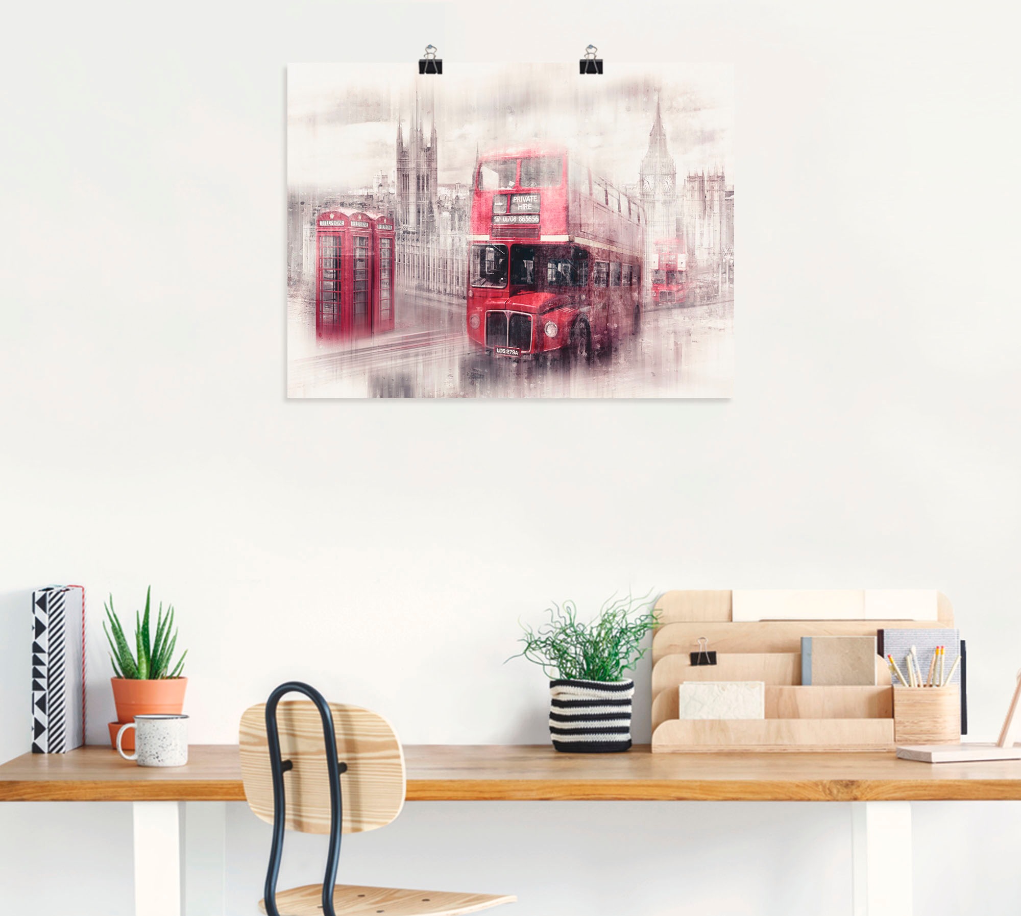 Artland Wandbild »London Westminster Collage«, Gebäude, (1 St.), als Leinwandbild, Poster in verschied. Größen