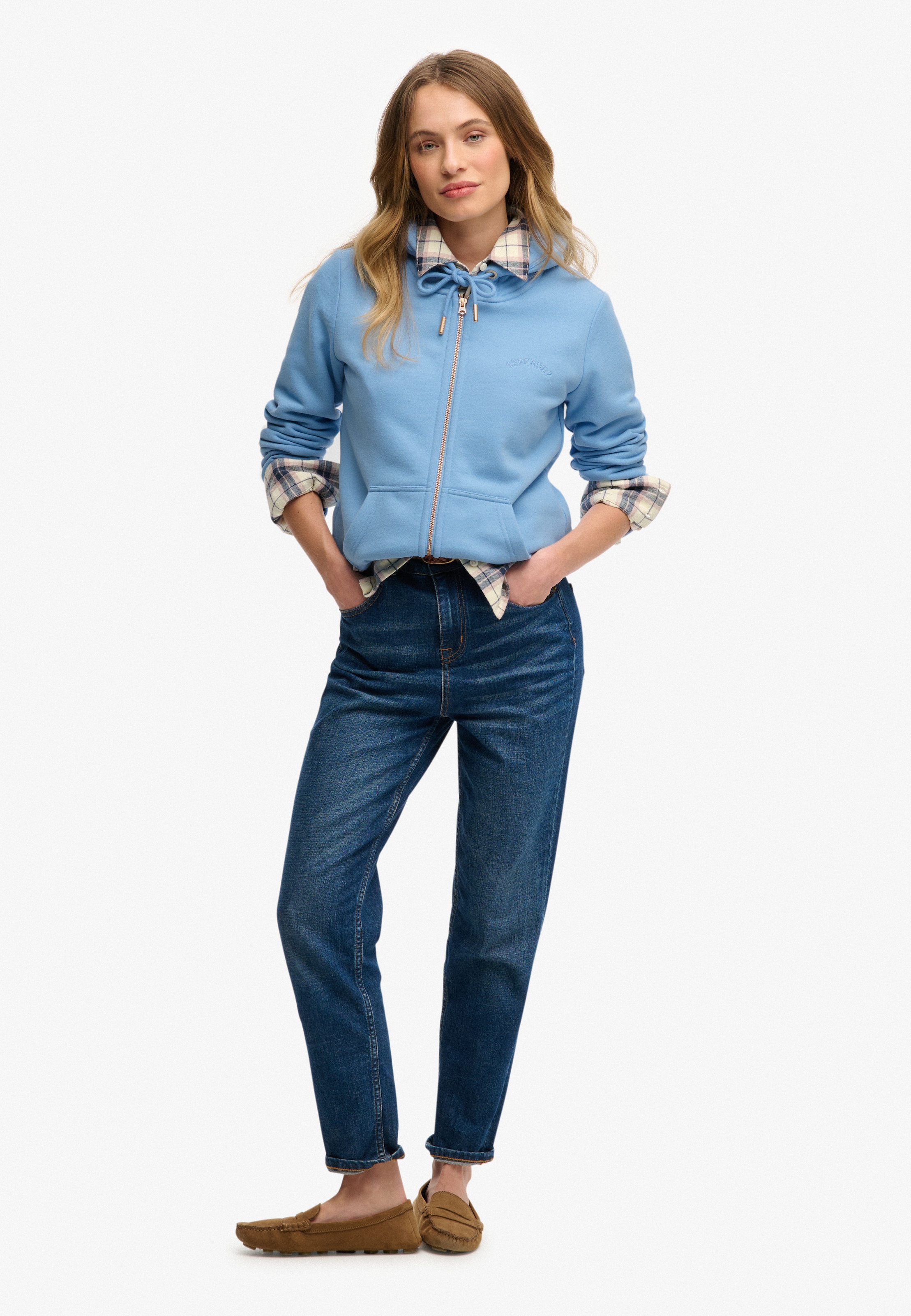 Superdry Kapuzensweatjacke »Essential Logo Ziphood Hb« Mit Logostickerei