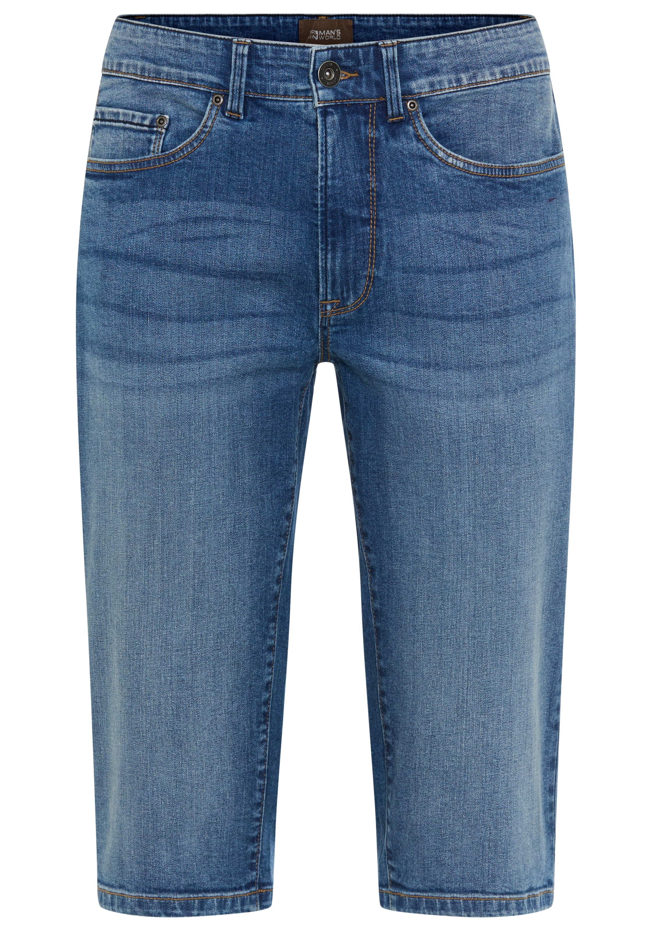 Man's World Plus Jeansbermudas gerade geschnittenes Bein, normale Leibhöhe, Regular-Fit