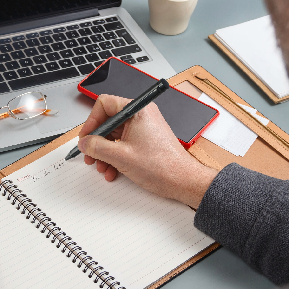 4smarts Eingabestift »Stylus Pen 2in1 ErgoRib«, Kugelschreiber und Touchscreen-Stift