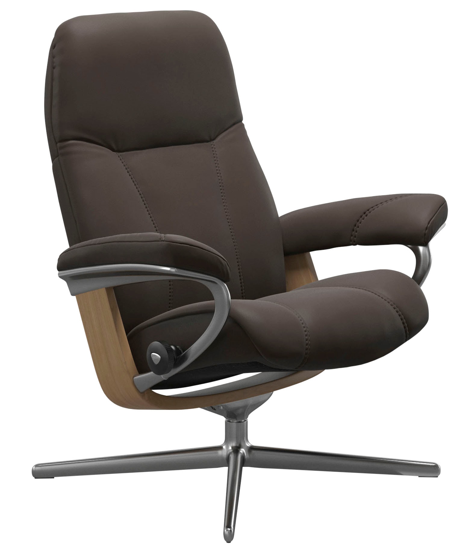 Stressless® Relaxsessel »Consul« mit Cross Base, Größe S, M & L, Holzakzent Eiche, in 2 Bezugsqualitäten lieferbar