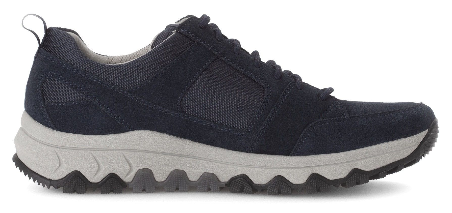 Gabor Rollingsoft Keilsneaker, Freizeitschuh, Halbschuh, Schnürschuh mit Ziernähten, Weite G
