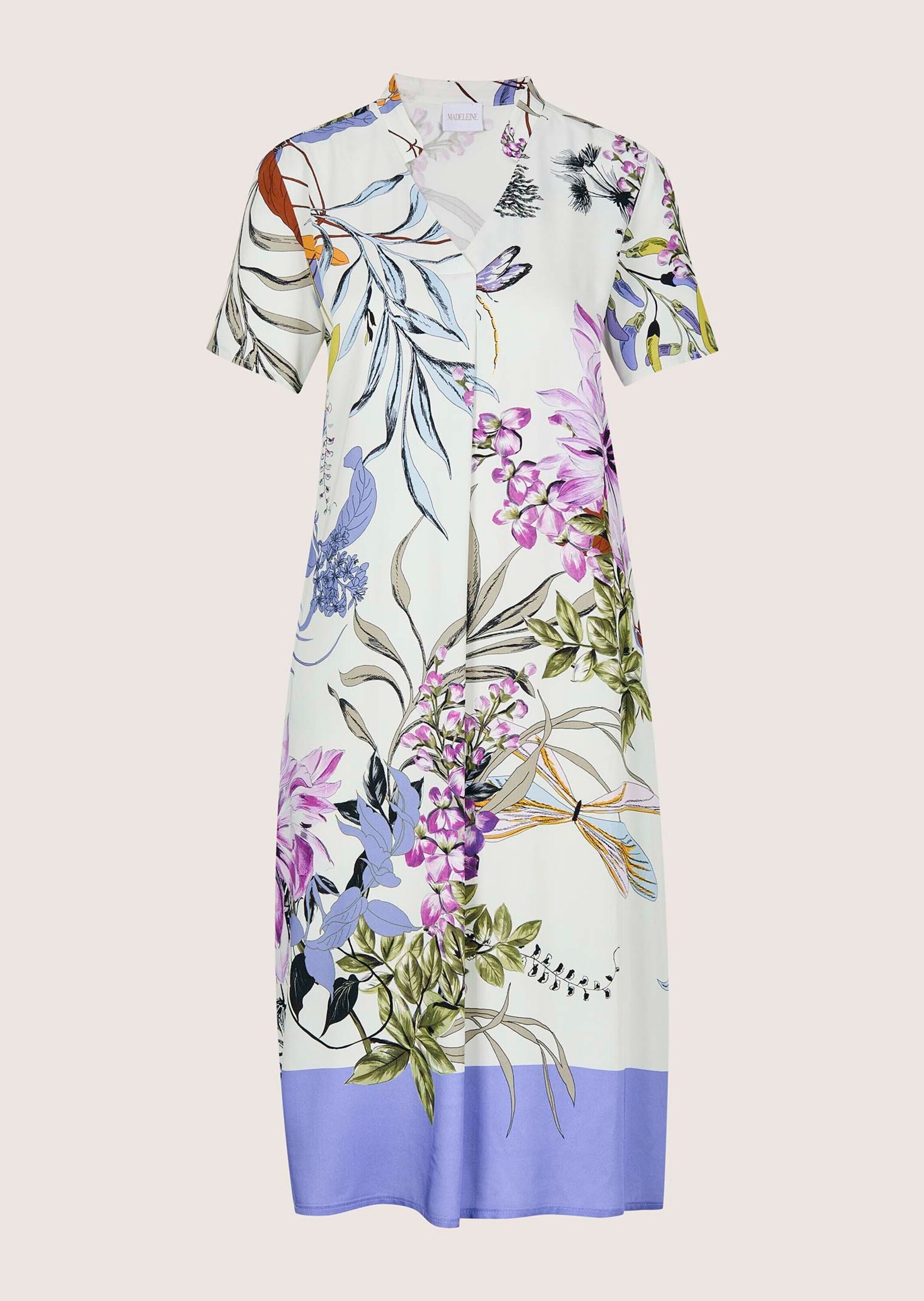 MADELEINE Sommerkleid »Sommerkleid Druckkleid mit floralem Muster« Nahttasche Floraler Print
