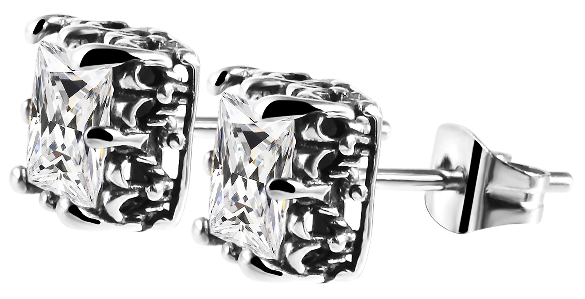 Adelia´s Paar Ohrstecker »Damen Ohrringe ¿ Ohrstecker aus Edelstahl mit Zirkonia«