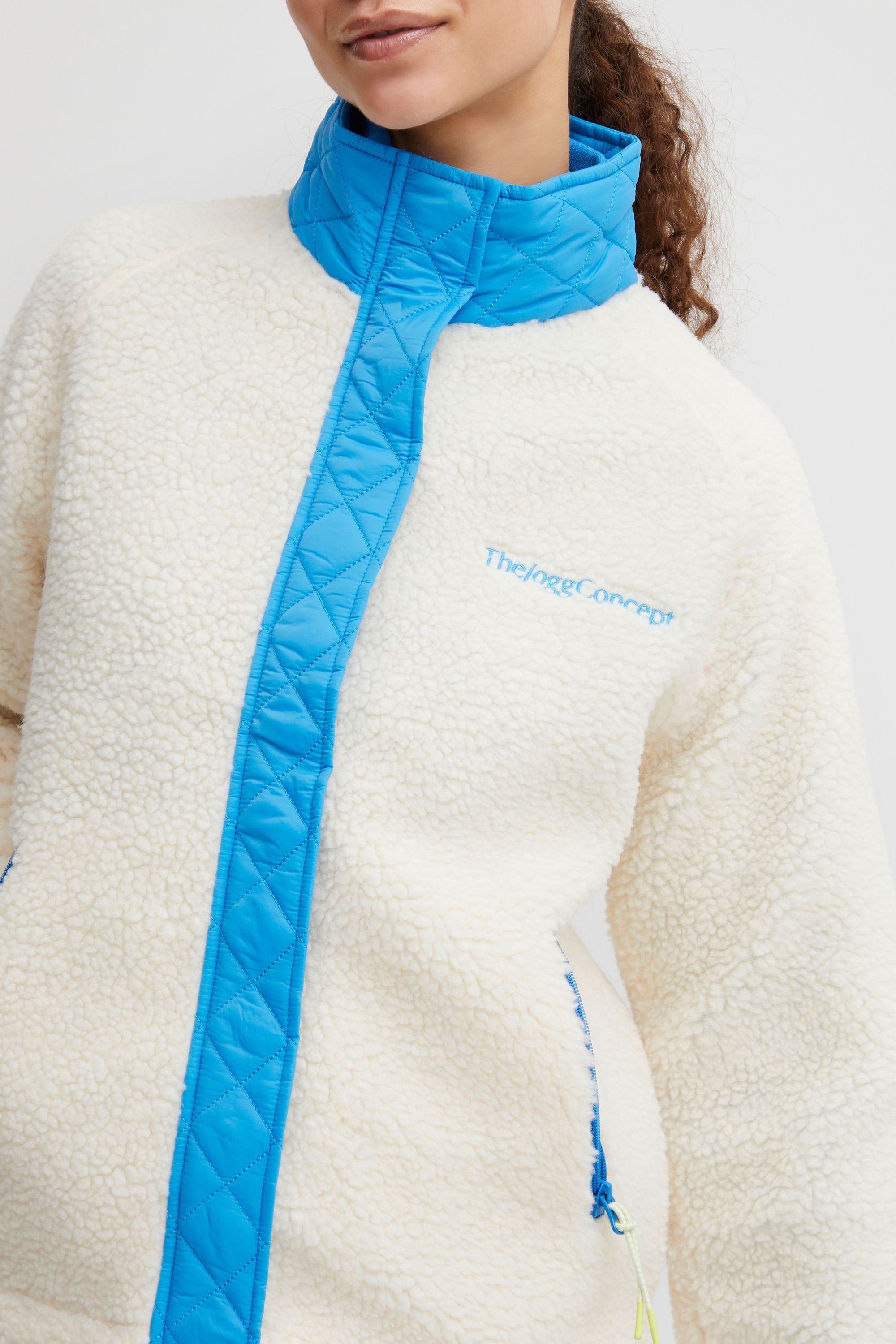TheJoggConcept Fleecejacke »Fleecejacke JCBerri«, ohne Kapuze