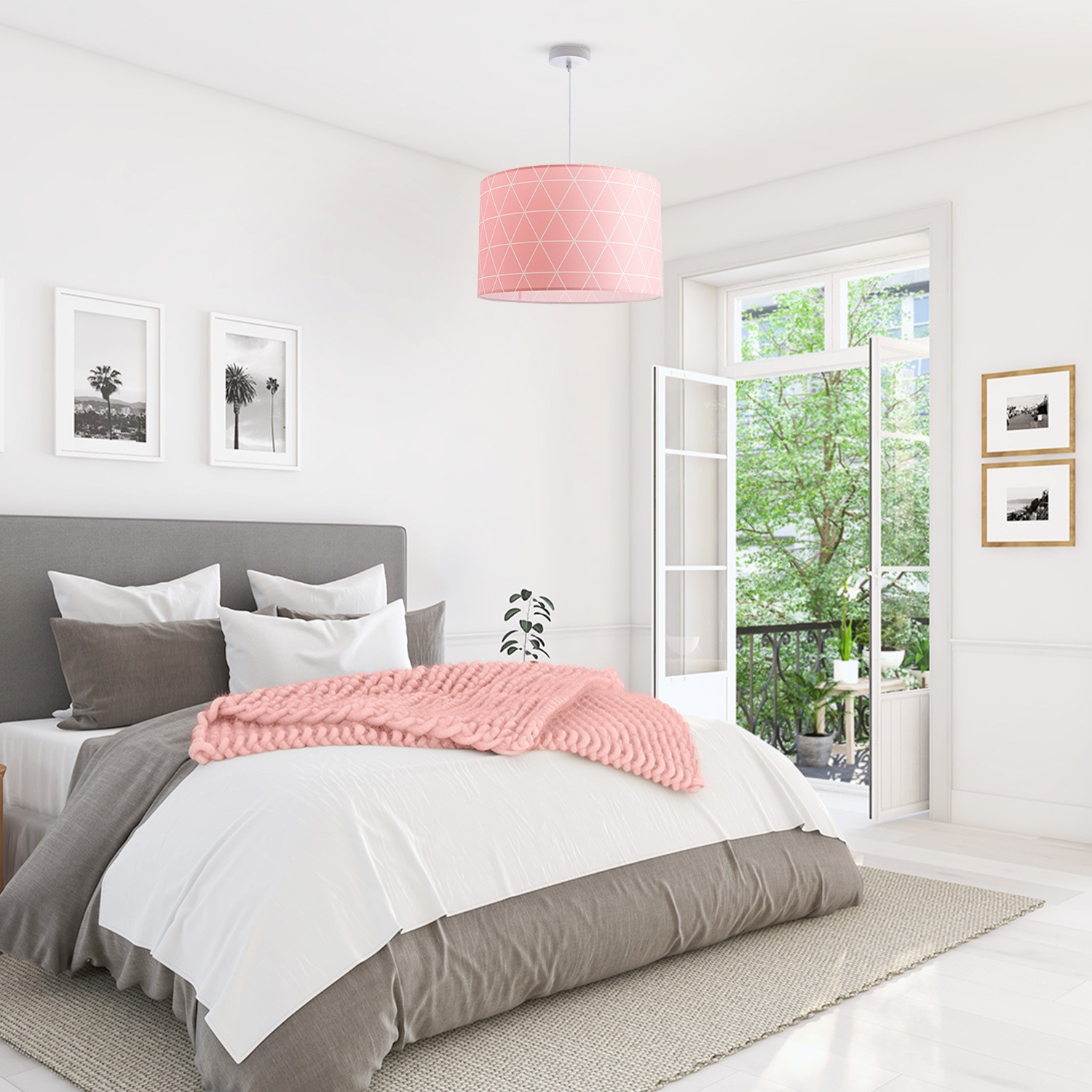 Paco Home Pendelleuchte »Stella 401« E27 Deckenlampe  Wohnzimmer Schlafzimmer Hängelampe Skandi Rauten E27