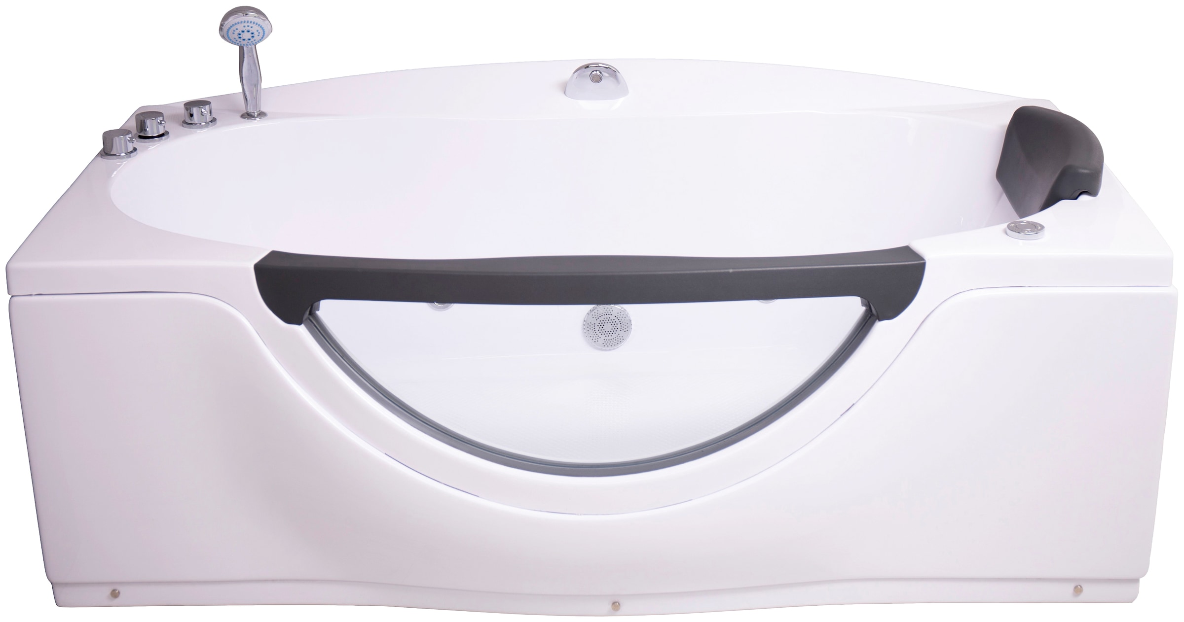 Sanotechnik Whirlpool-Badewanne »NASSAU PLUS«, (4 tlg.), 170/90/68 cm, Whirlpool mit Fenster