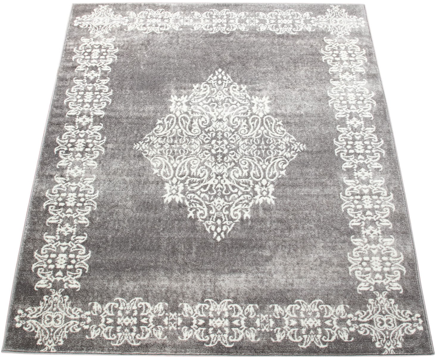 Paco Home Teppich »Sinai 081« rechteckig 13 mm Höhe Kurzflor, Orient-Optik, ideal im Wohnzimmer & Schlafzimmer in grau