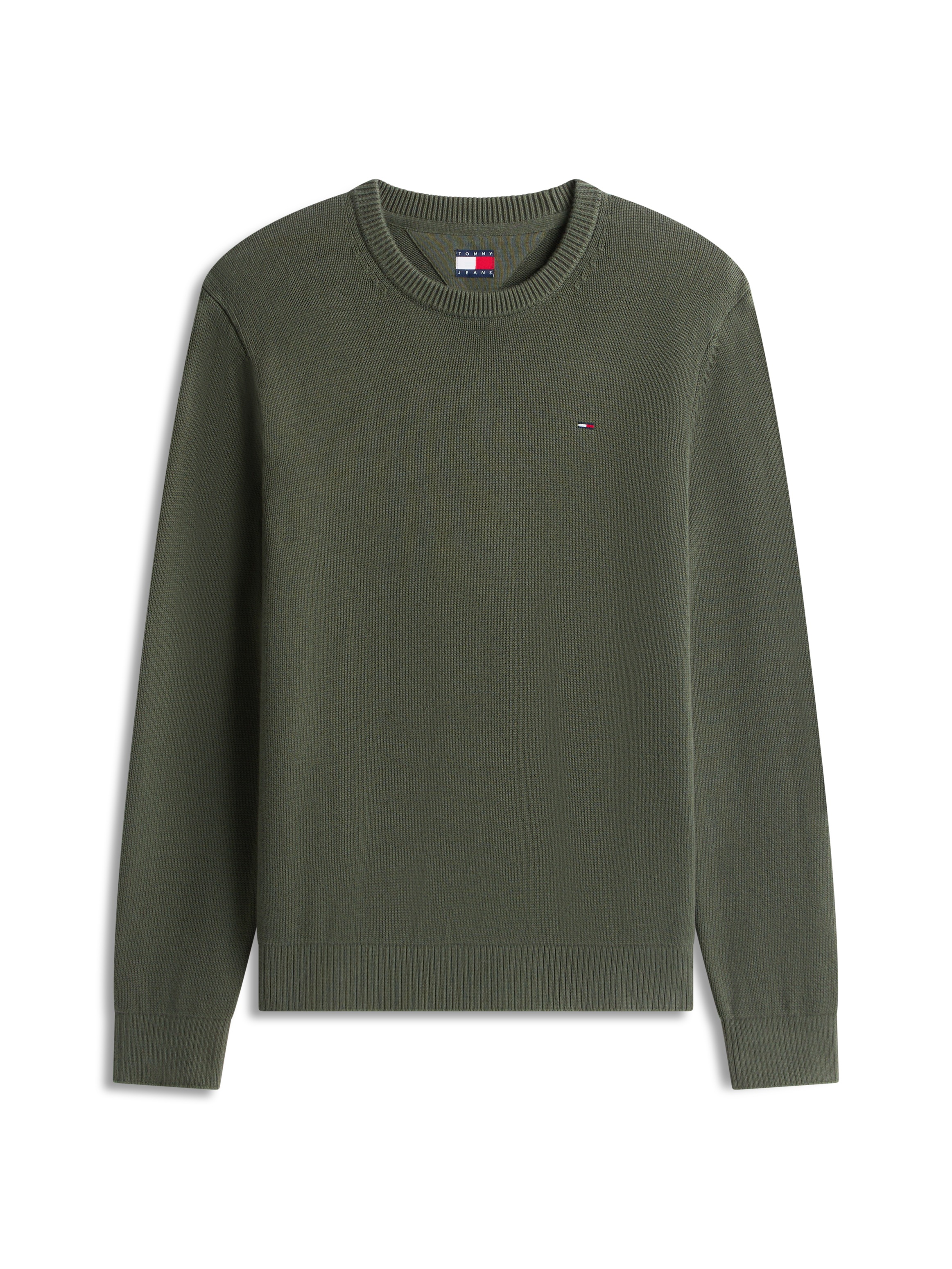 Tommy Jeans Rundhalspullover, Slim fit mit Rundhalsausschnitt