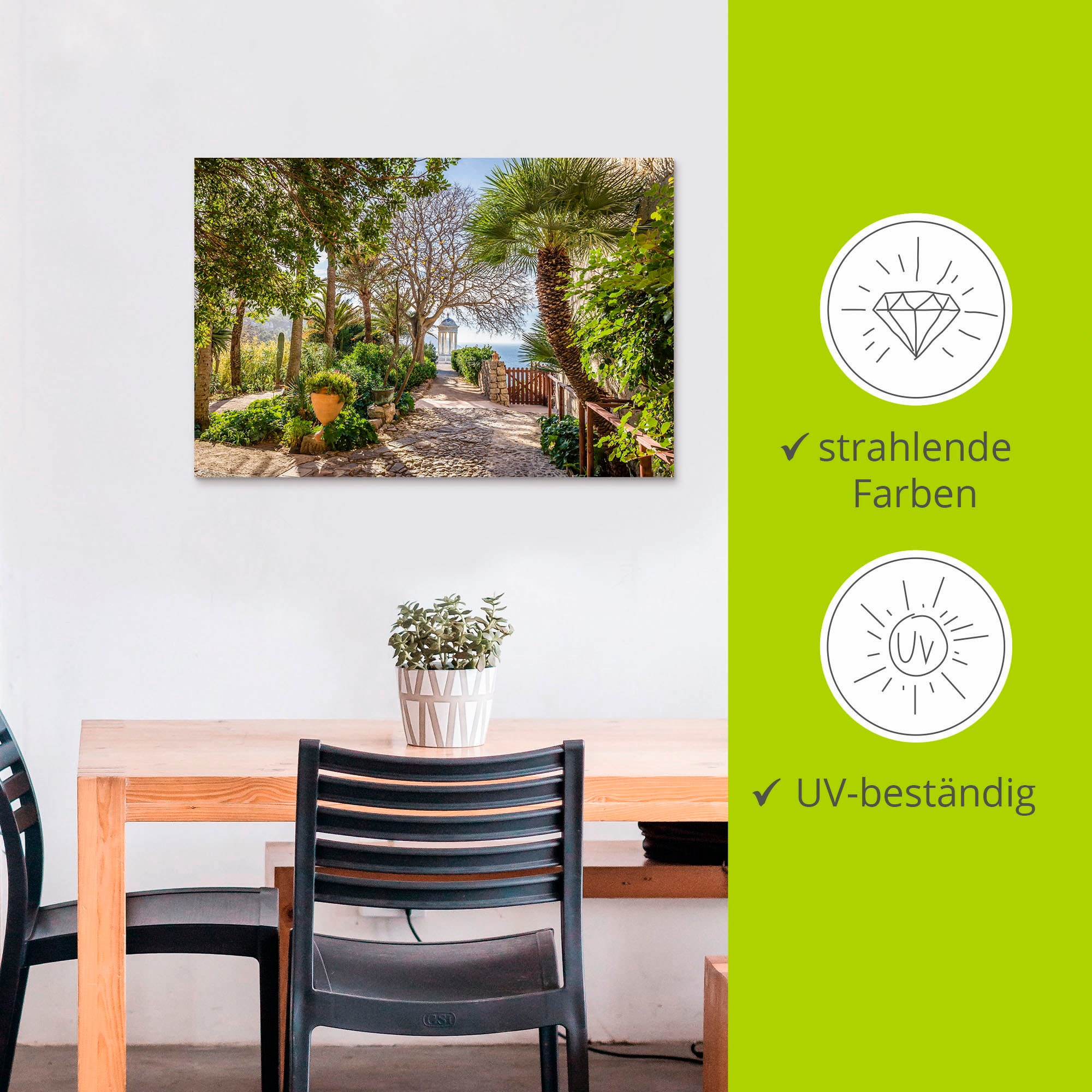 Artland Wandbild »Garten Son Marroig bei DeiÃ , Mallorca«, Gartenbilder, (1 St.), als Alubild, Outdoorbild, Leinwandbild, Poster in verschied. Größen