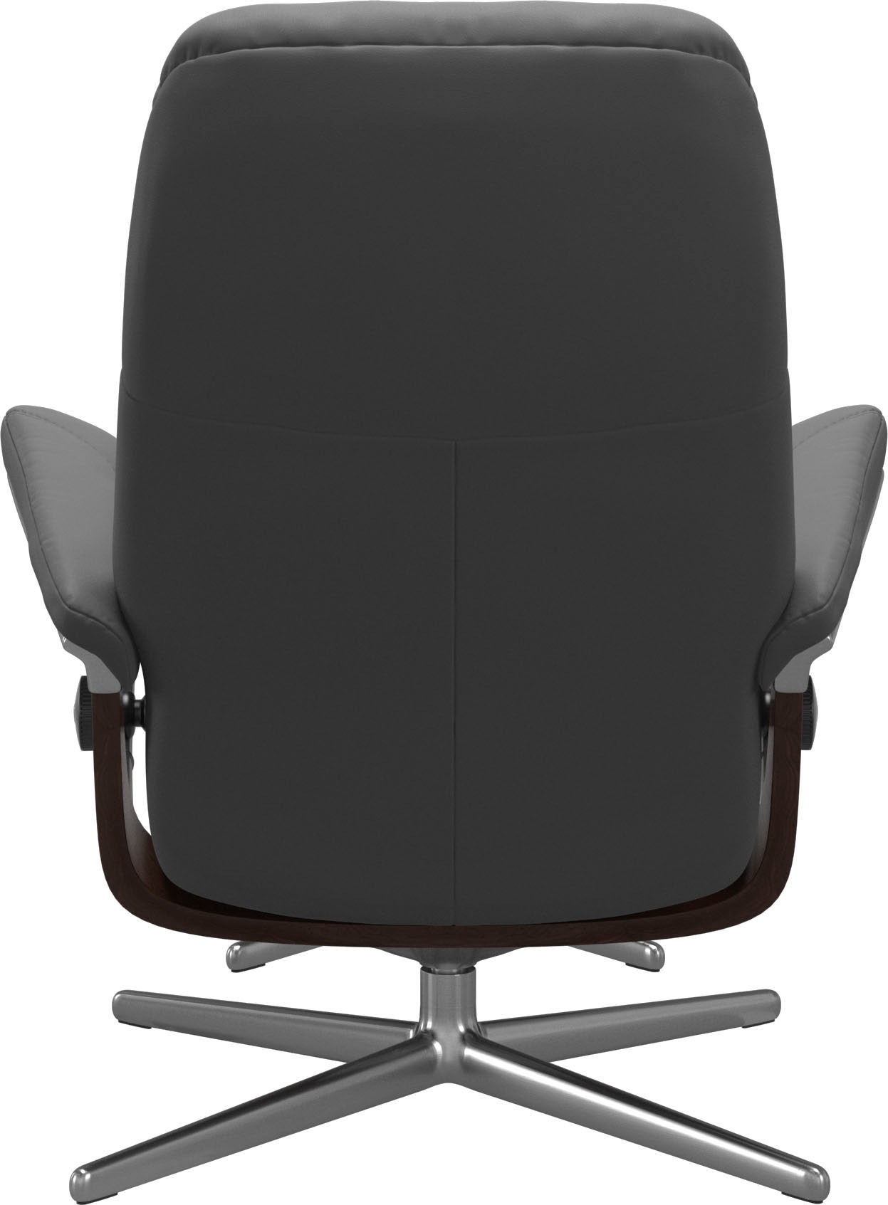 Stressless® Relaxsessel »Consul«, (Set, Relaxsessel mit Hocker), mit Hocker, mit Cross Base, Größe S, M & L, Holzakzent Braun