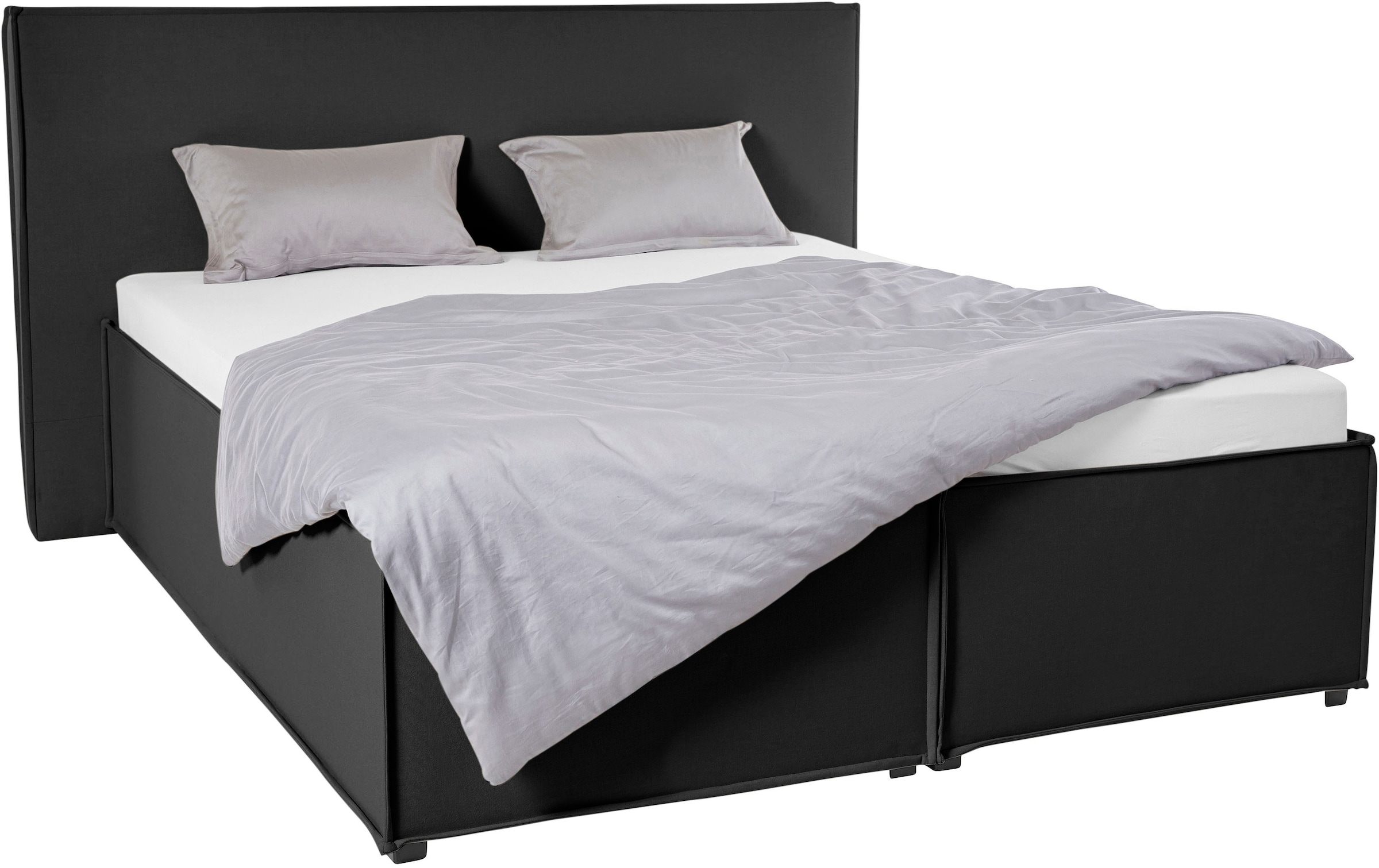 Leger Home By Lena Gercke Polsterbett »Isaline« wahlweise ohne Matratze oder mit 3 Matratzenarten in grau, Größe Liegefläche B/L: 160 cm x 200 cm