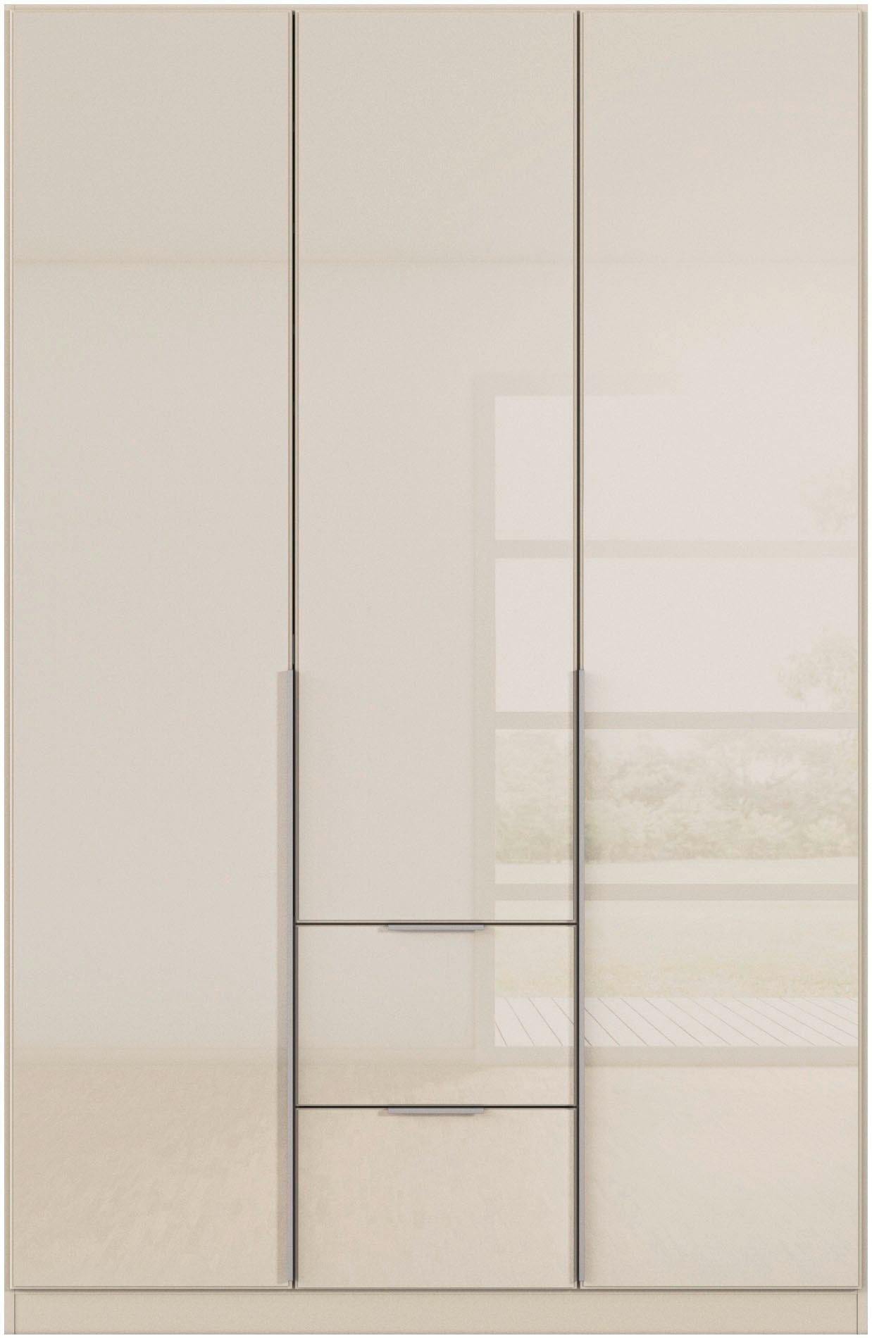 rauch Drehtürenschrank »Kleiderschrank Kleiderschränke Schrank Garderobe AGORDO mit Glasfront«, (in zwei Griff-Farben mit Glasfront), mit Außenschubkästen, in 6 Breiten und 2 Höhen MADE IN GERMANY
